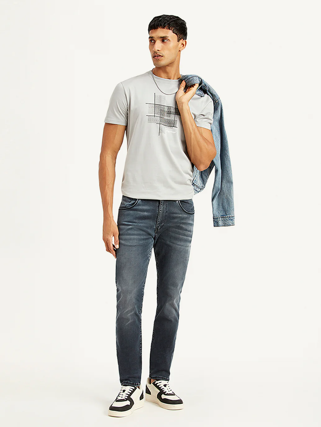 Men's Redloop 512 Blue Slim Tapered Fit Mid Rise Jeans