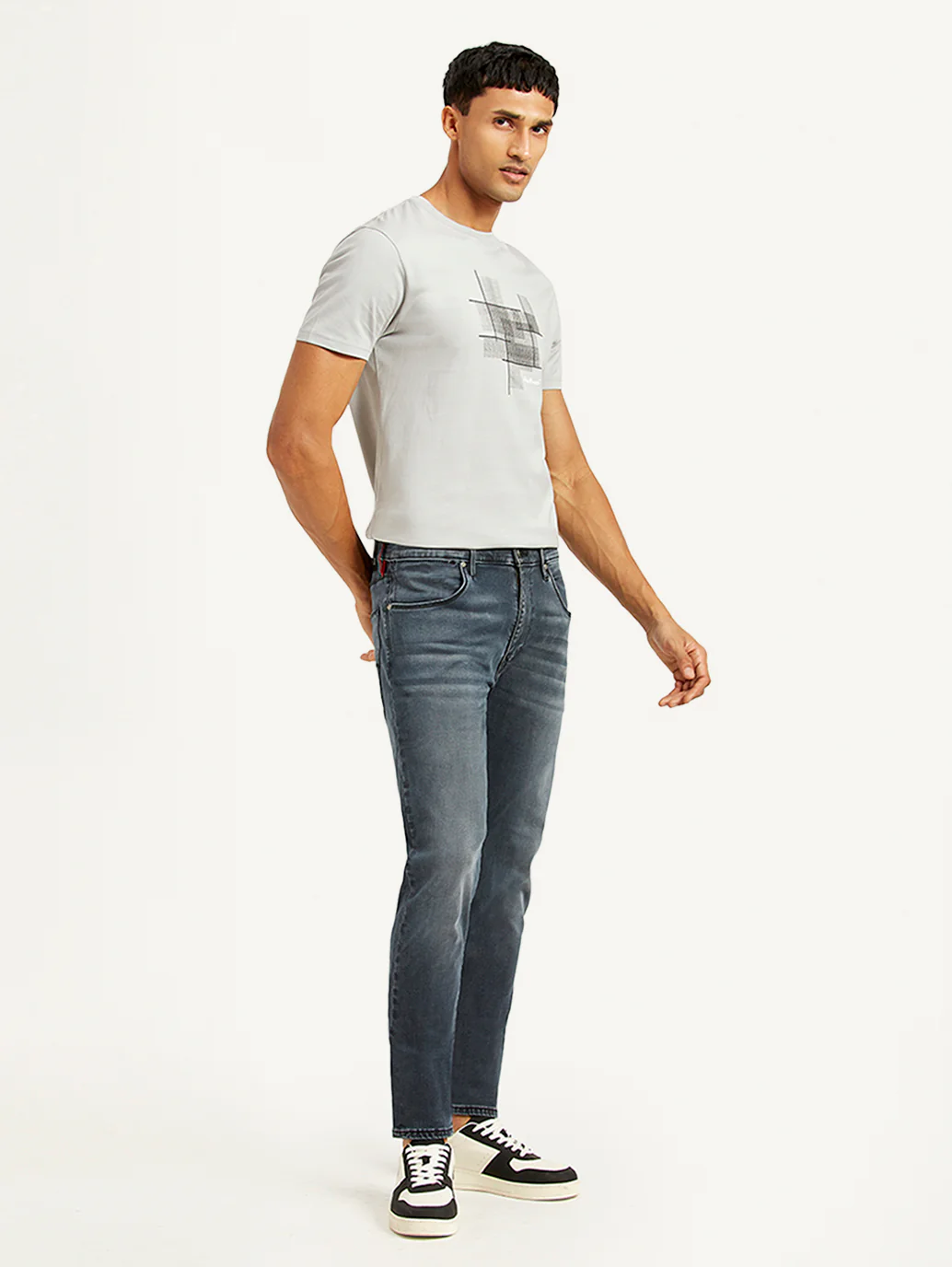 Men's Redloop 512 Blue Slim Tapered Fit Mid Rise Jeans - Image 6