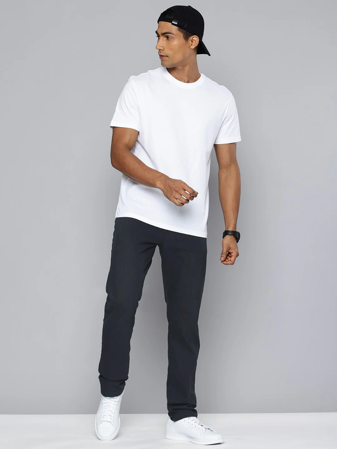 Men's Redloop 512 Navy Blue Slim Tapered Fit Mid Rise Jeans