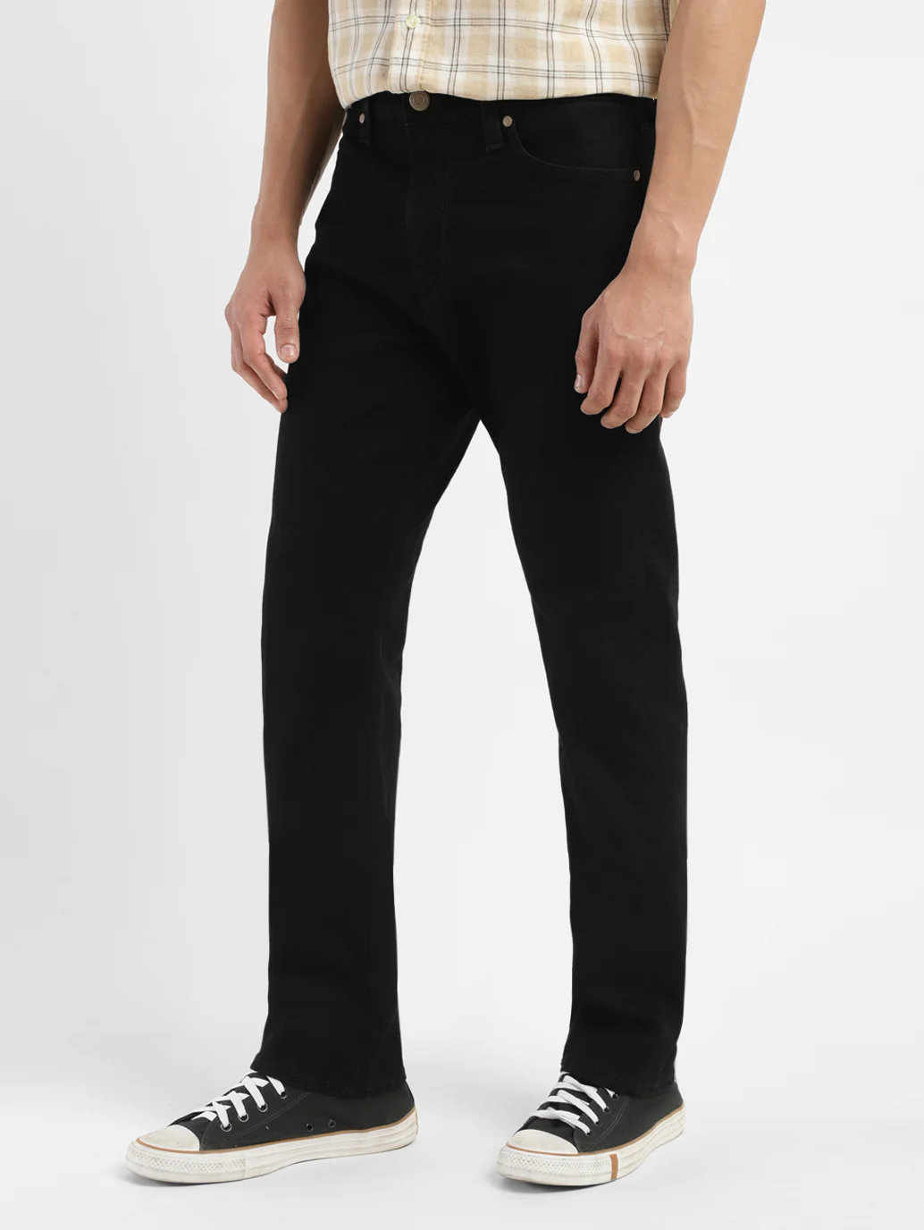 Men's 513 Black Slim Straight Fit Mid Rise Jeans - Image 5