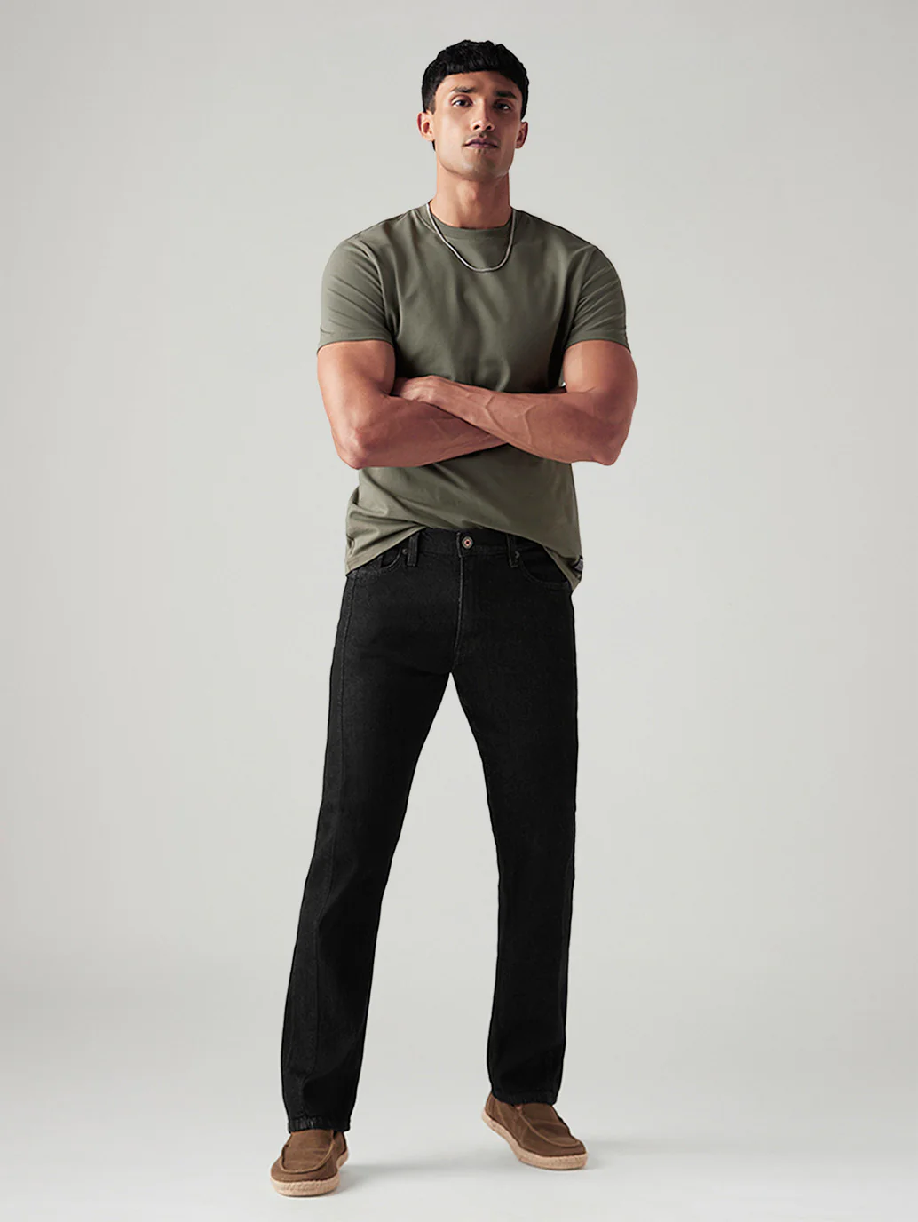 Men's 513 Black Slim Straight Fit Mid Rise Jeans