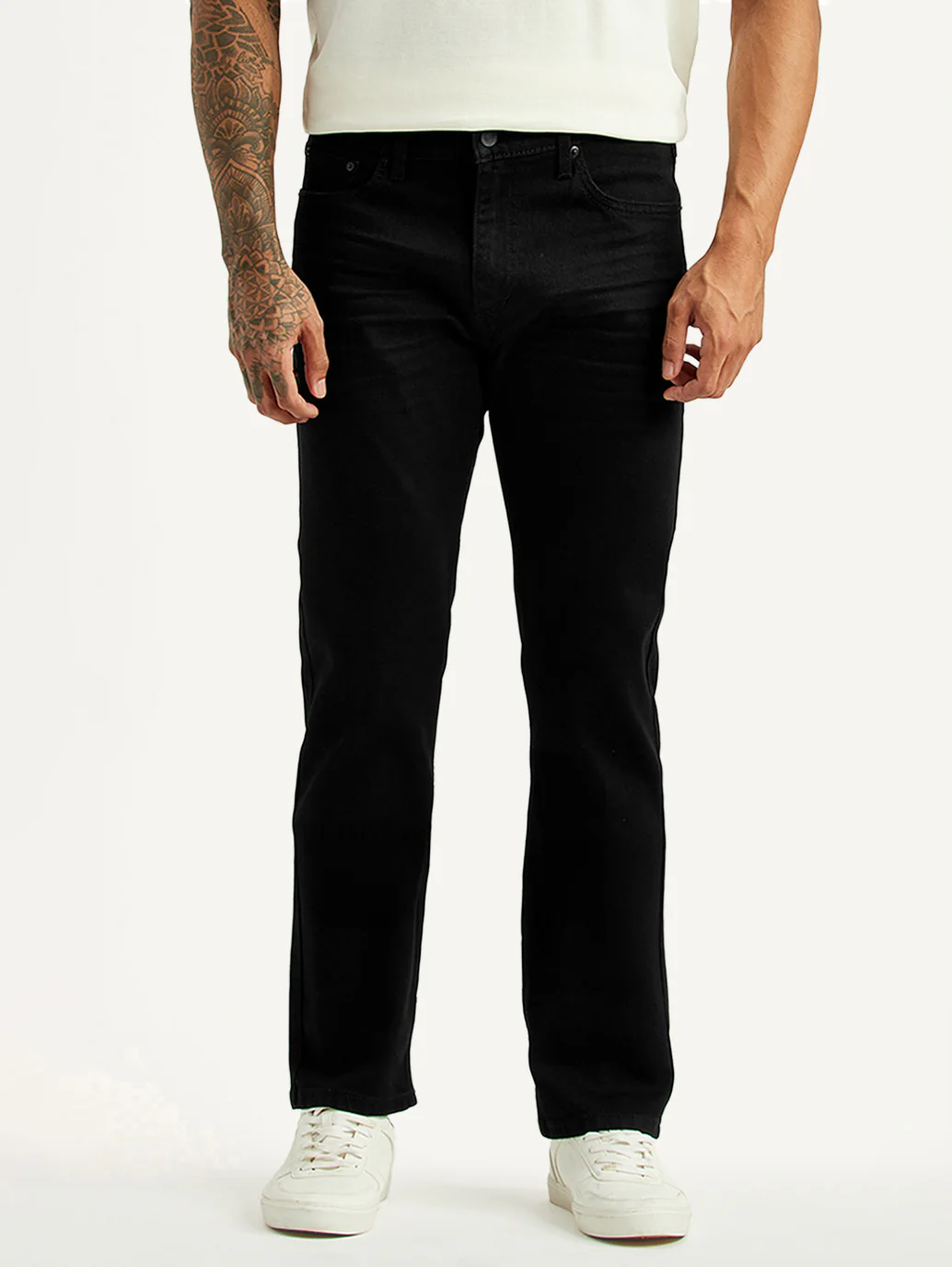 Men's 513 Black Slim Straight Fit Mid Rise Kooltex Jeans - Image 2