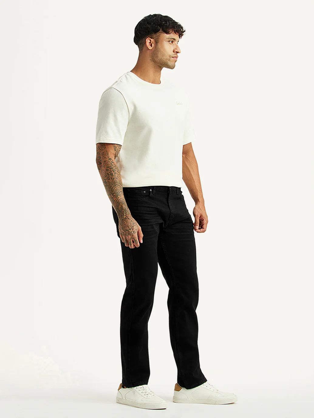 Men's 513 Black Slim Straight Fit Mid Rise Kooltex Jeans - Image 6