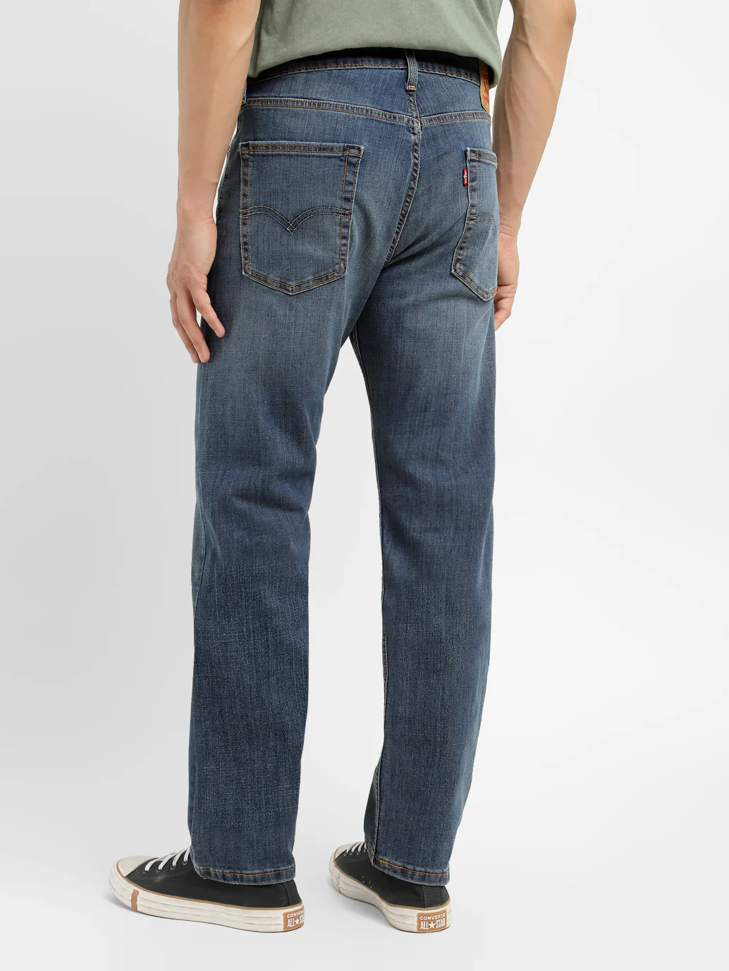 Men's 513 Blue Slim Straight Fit Mid Rise Jeans - Image 2