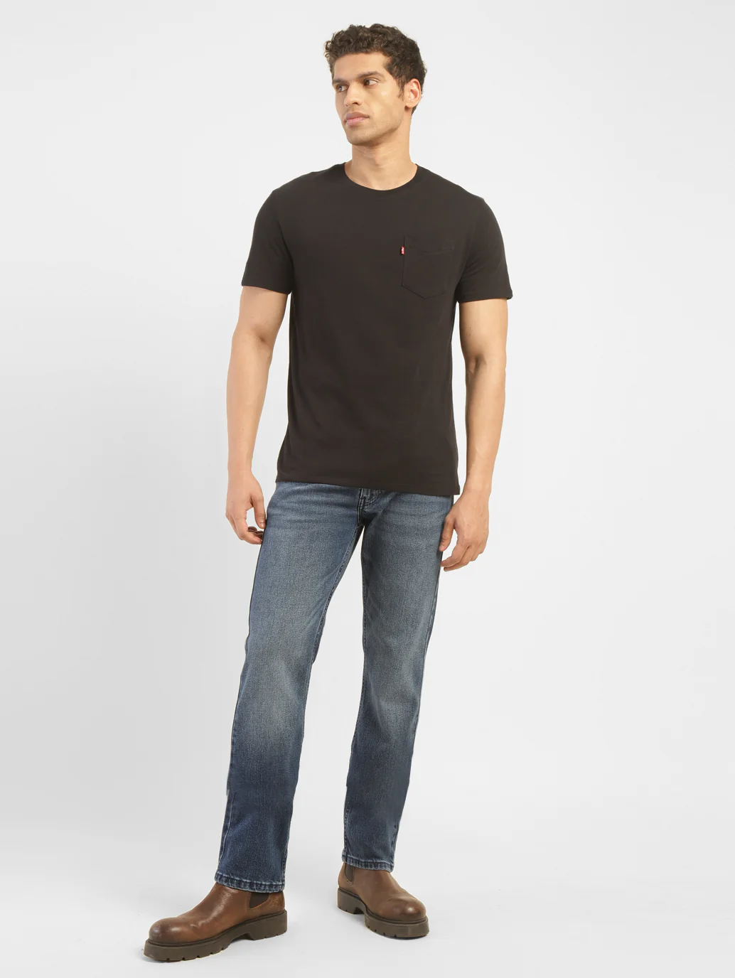 Men's 513 Blue Slim Straight Fit Mid Rise Jeans - Image 7