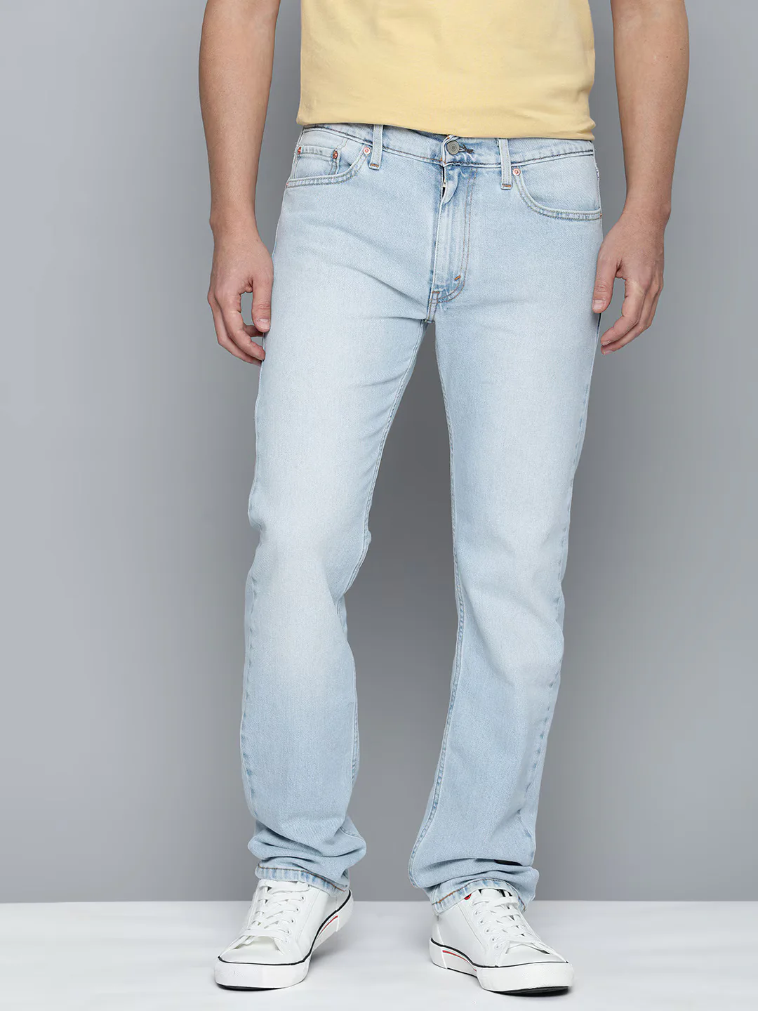 Men's 513 Blue Slim Straight Fit Mid Rise Jeans - Image 5