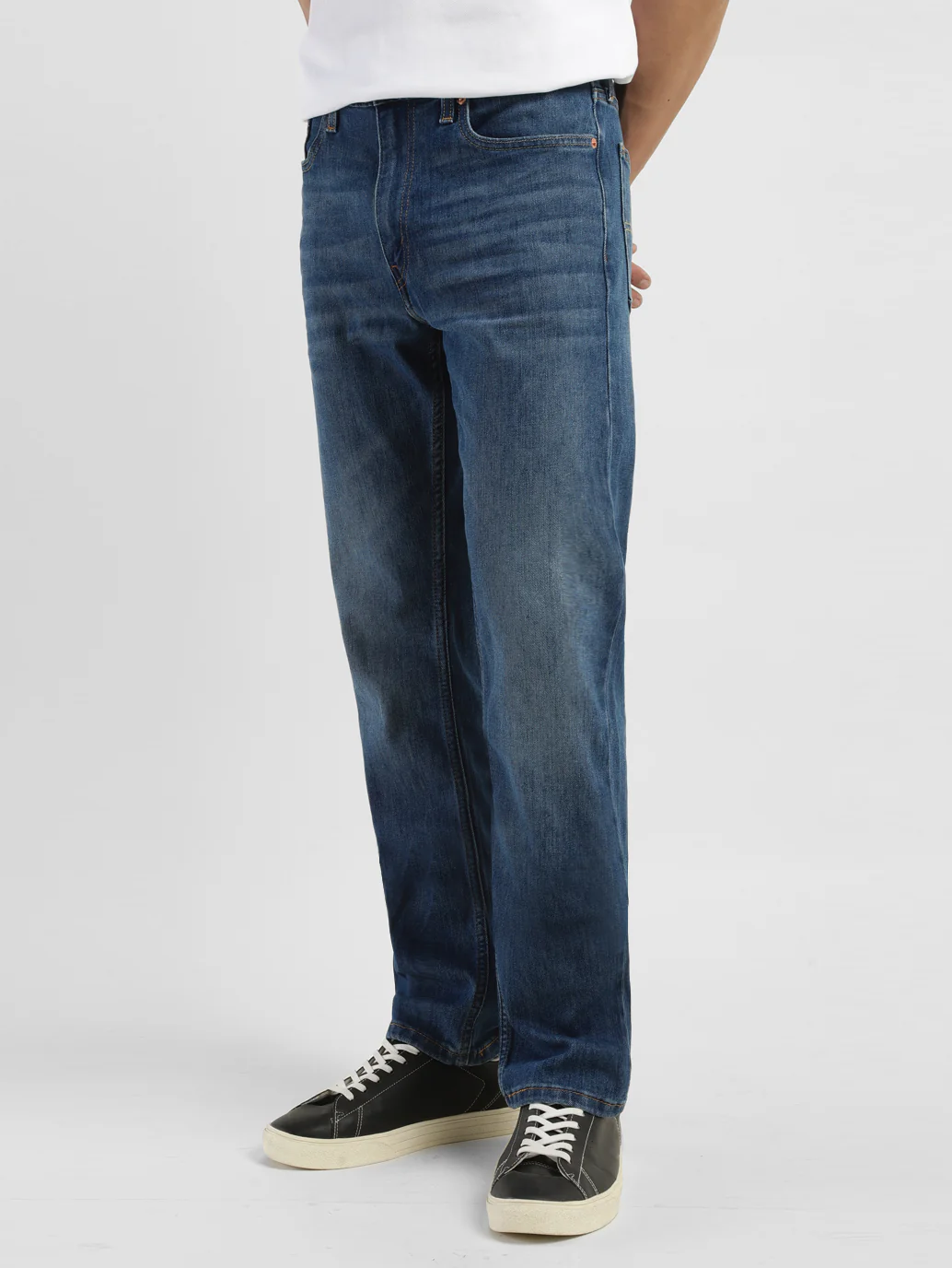 Men's 513 Blue Slim Straight Fit Mid Rise Jeans - Image 5