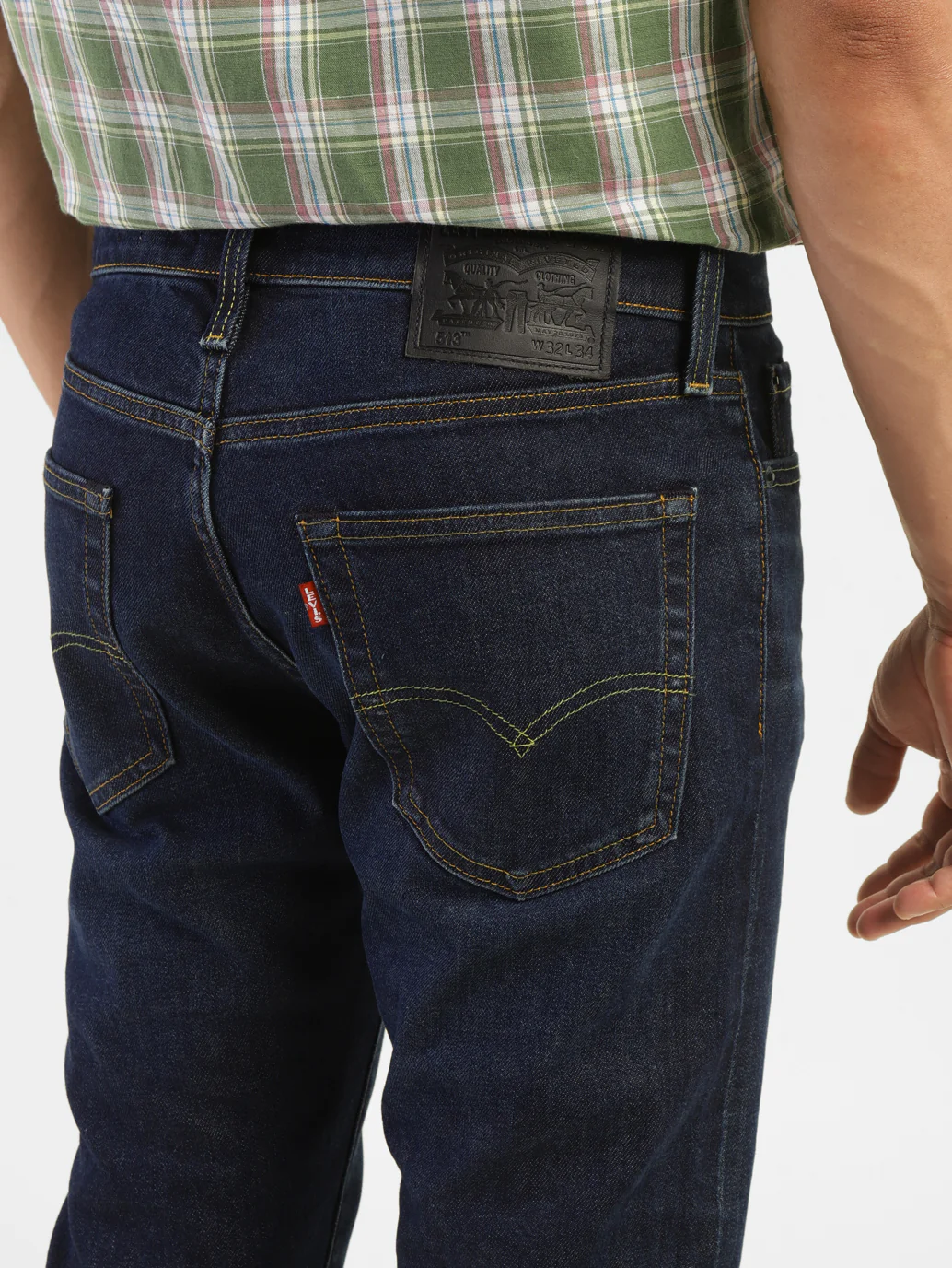 Men's 513 Blue Slim Straight Fit Mid Rise Jeans - Image 6