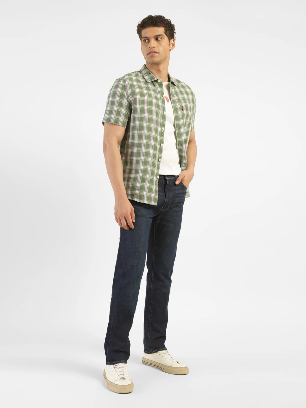 Men's 513 Blue Slim Straight Fit Mid Rise Jeans - Image 8