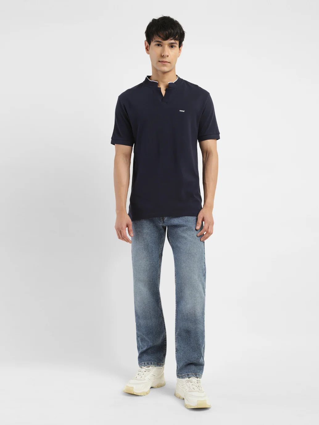 Men's 513 Blue Slim Straight Fit Mid Rise Jeans - Image 2