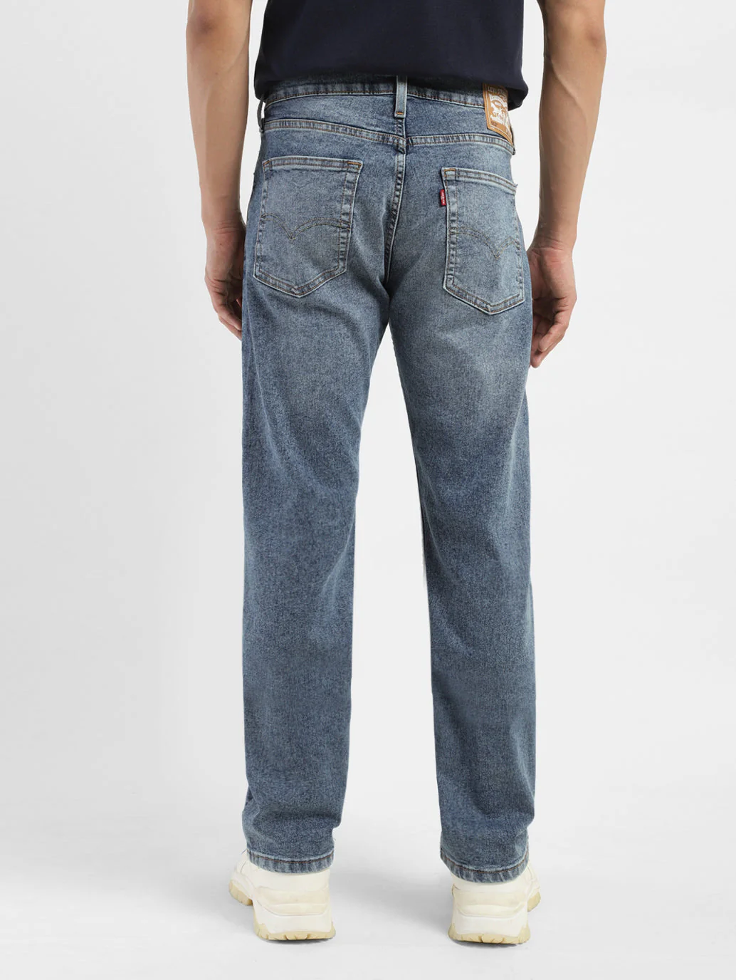 Men's 513 Blue Slim Straight Fit Mid Rise Jeans - Image 5