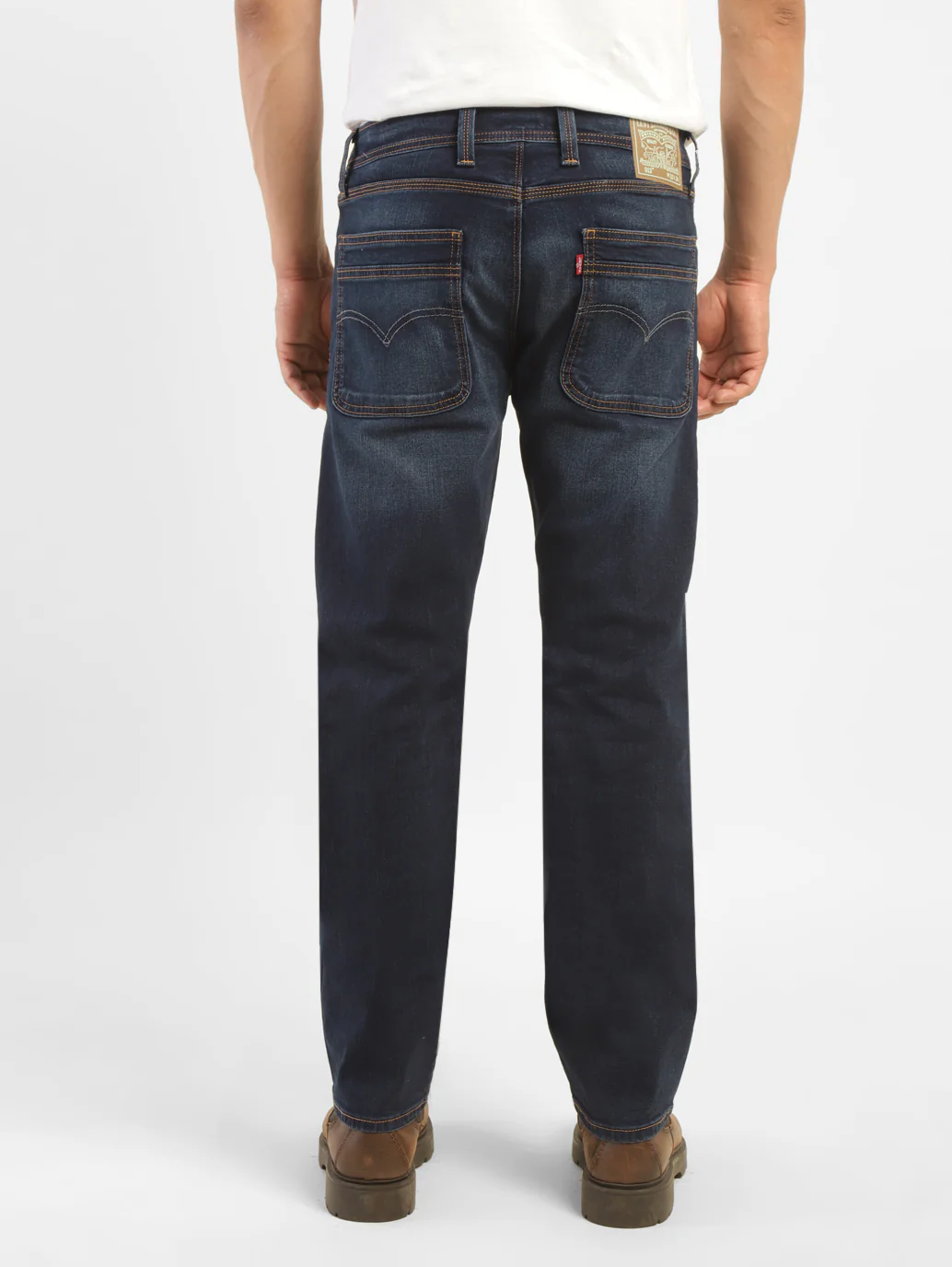 Men's 513 Blue Slim Straight Fit Mid Rise Jeans - Image 2