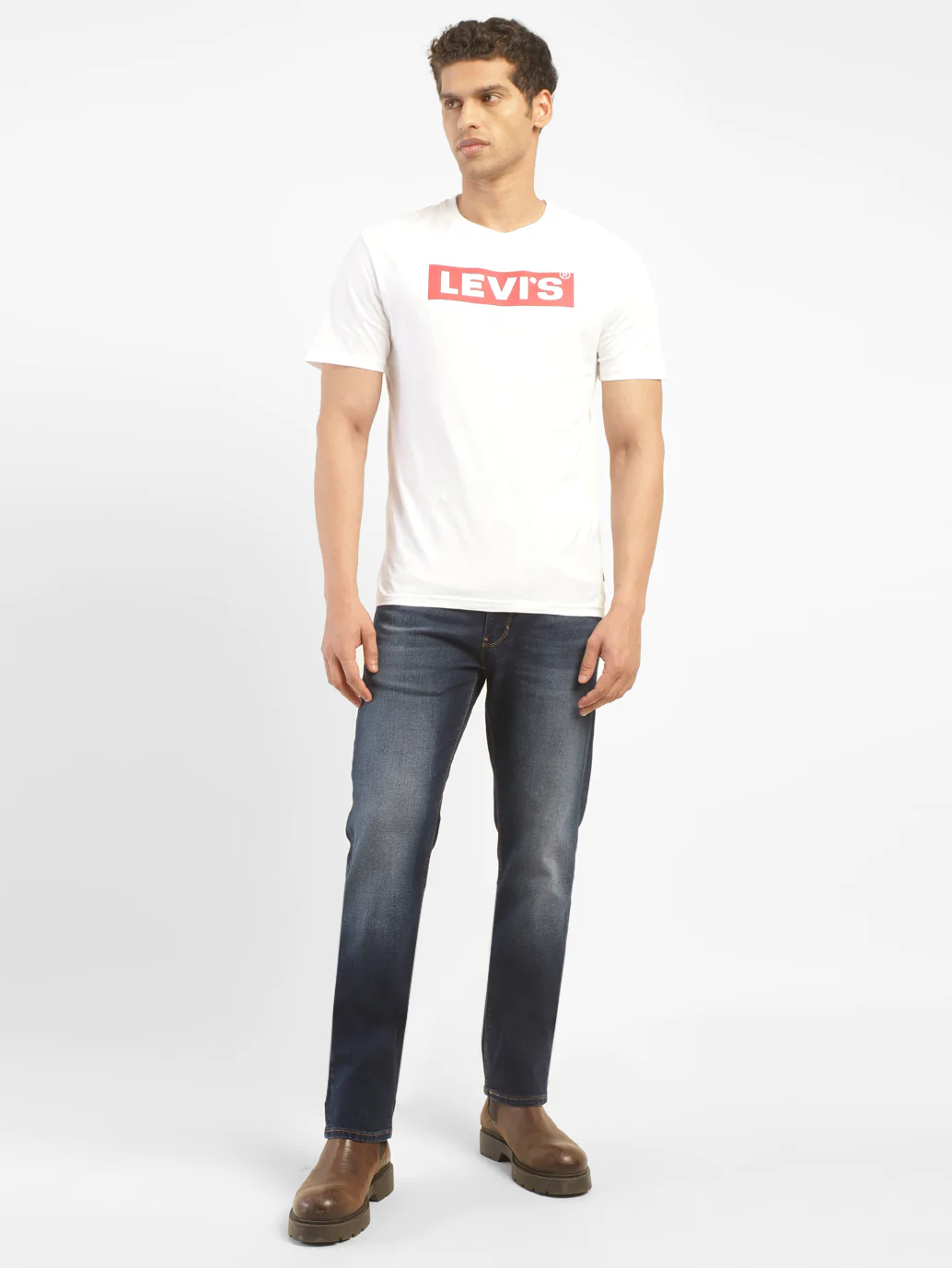 Men's 513 Blue Slim Straight Fit Mid Rise Jeans - Image 7
