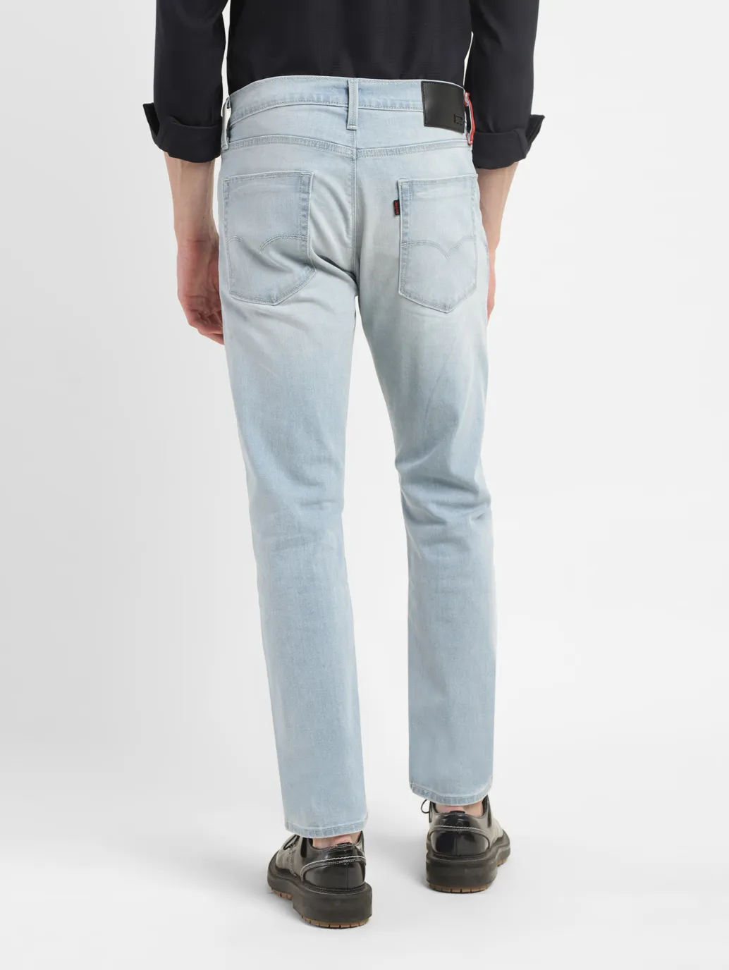Men's Redloop 513 Blue Slim Straight Fit Mid Rise Jeans - Image 3