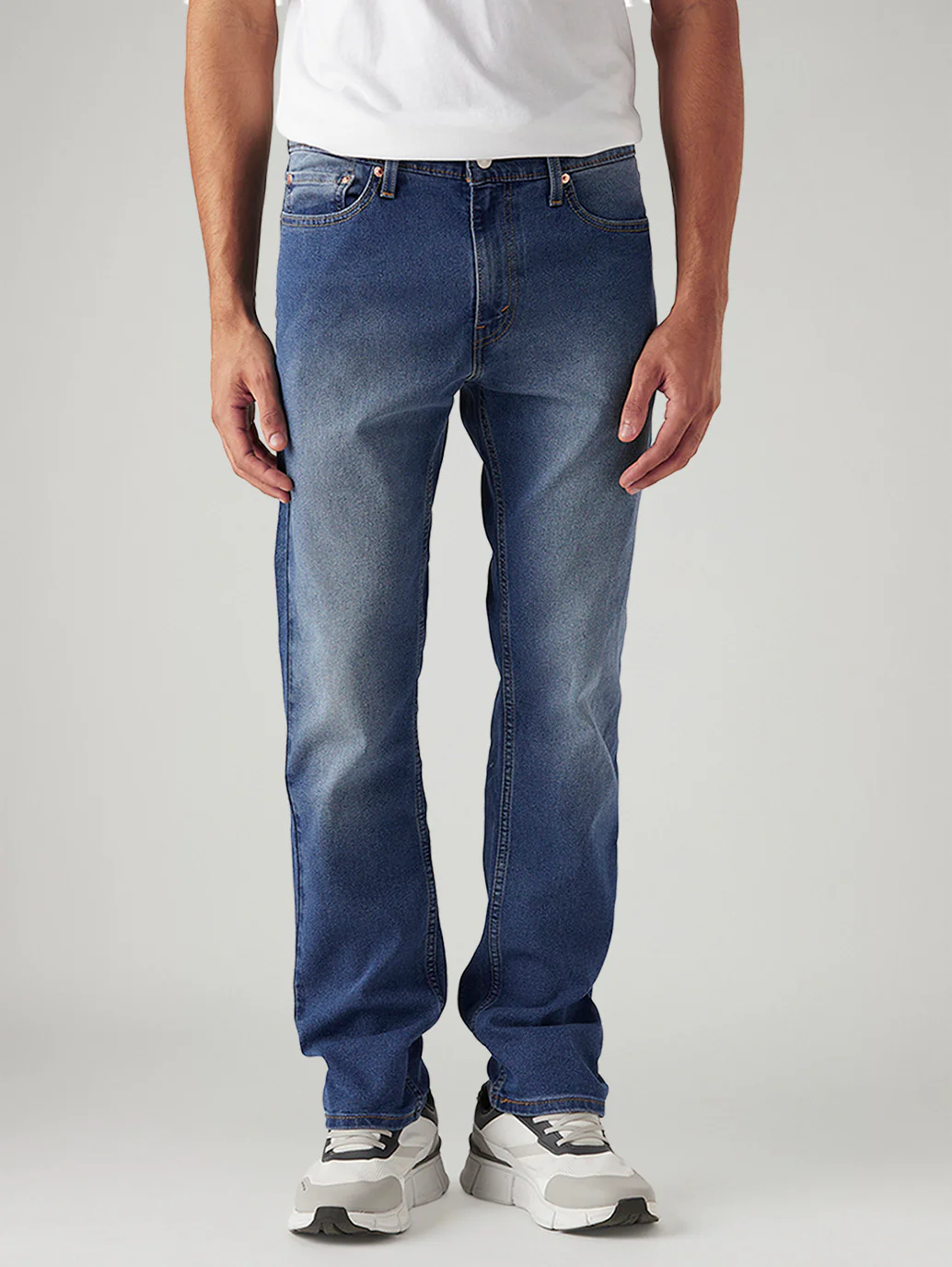 Men's 513 Blue Slim Straight Fit Mid Rise Jeans - Image 2