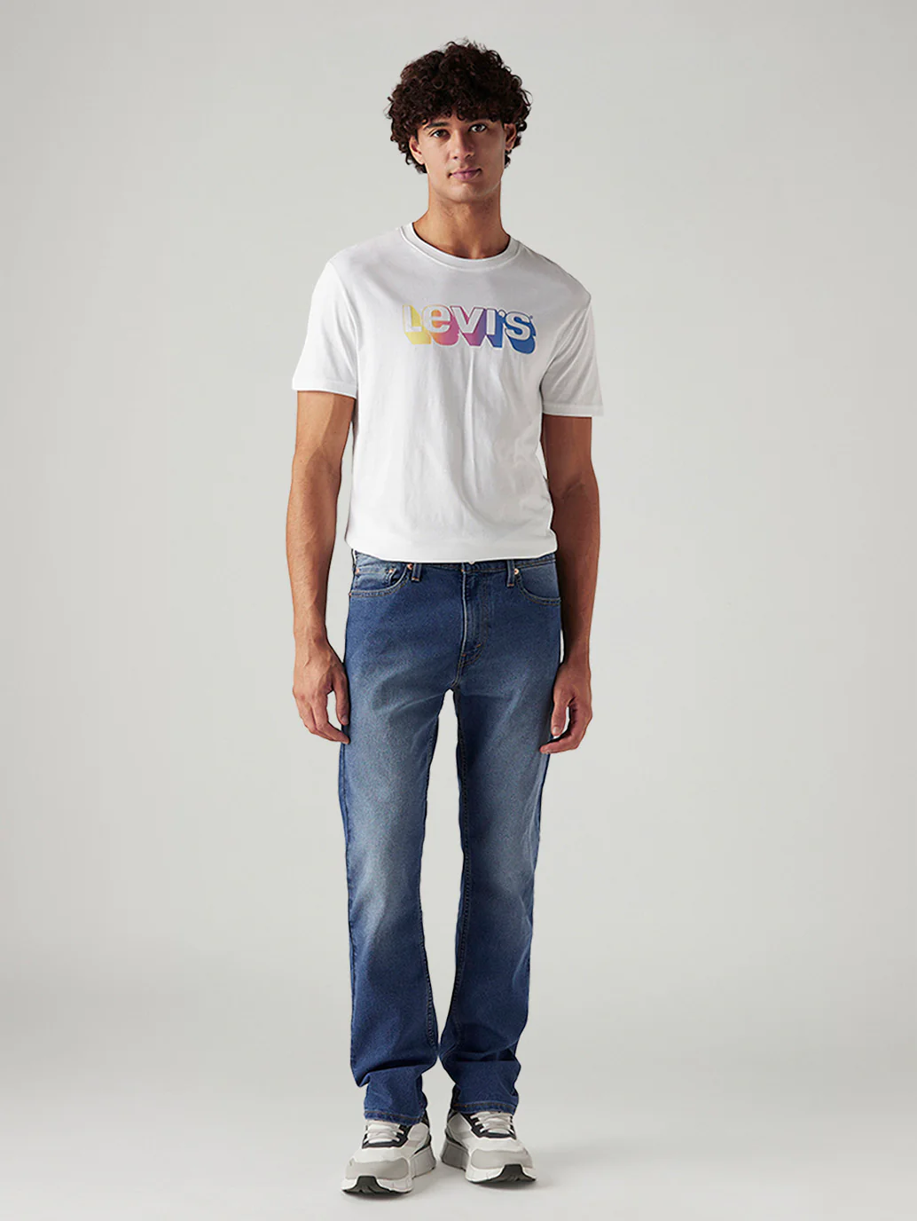 Men's 513 Blue Slim Straight Fit Mid Rise Jeans - Image 6