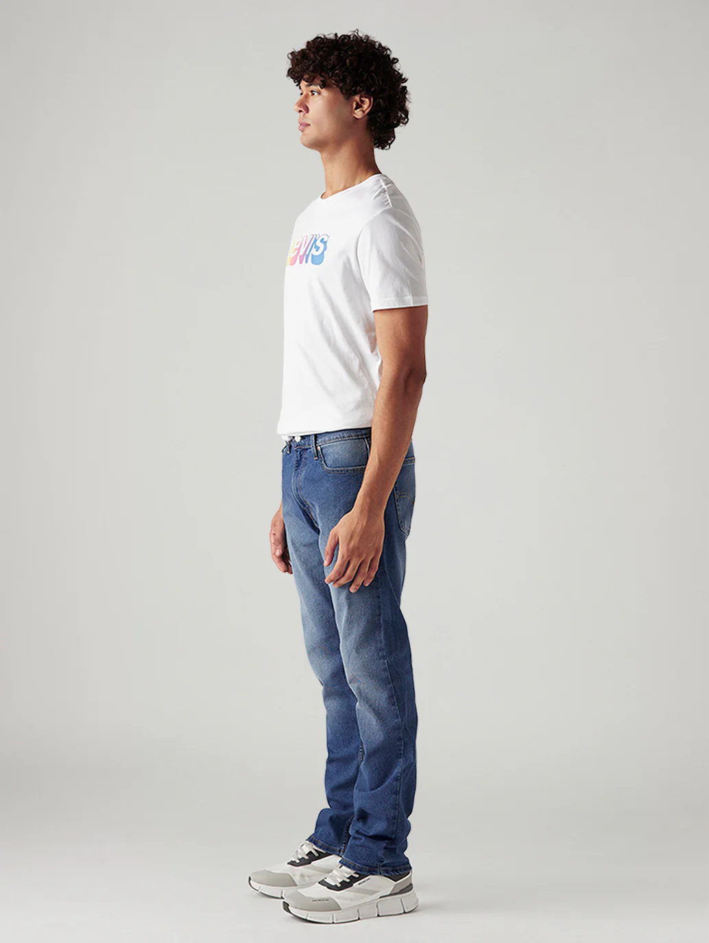 Men's 513 Blue Slim Straight Fit Mid Rise Jeans - Image 7