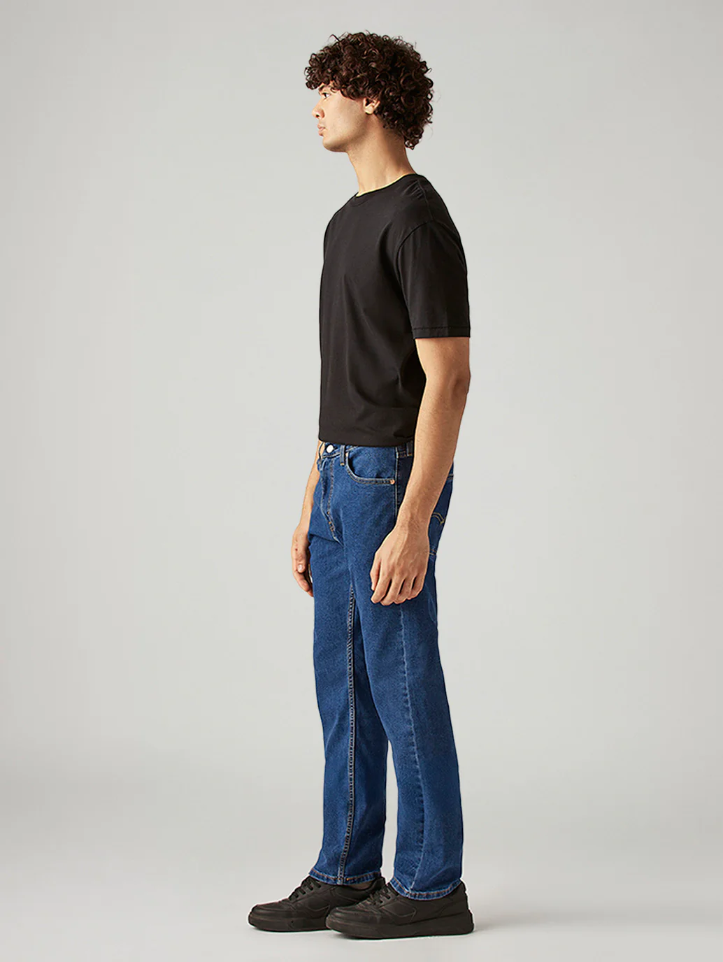 Men's 513 Blue Slim Straight Fit Mid Rise Jeans - Image 4