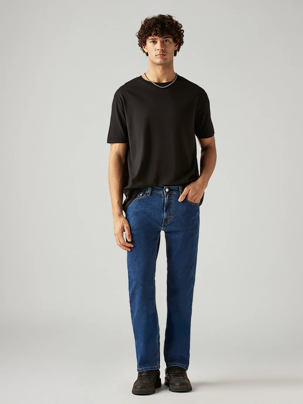 Men's 513 Blue Slim Straight Fit Mid Rise Jeans - Image 6