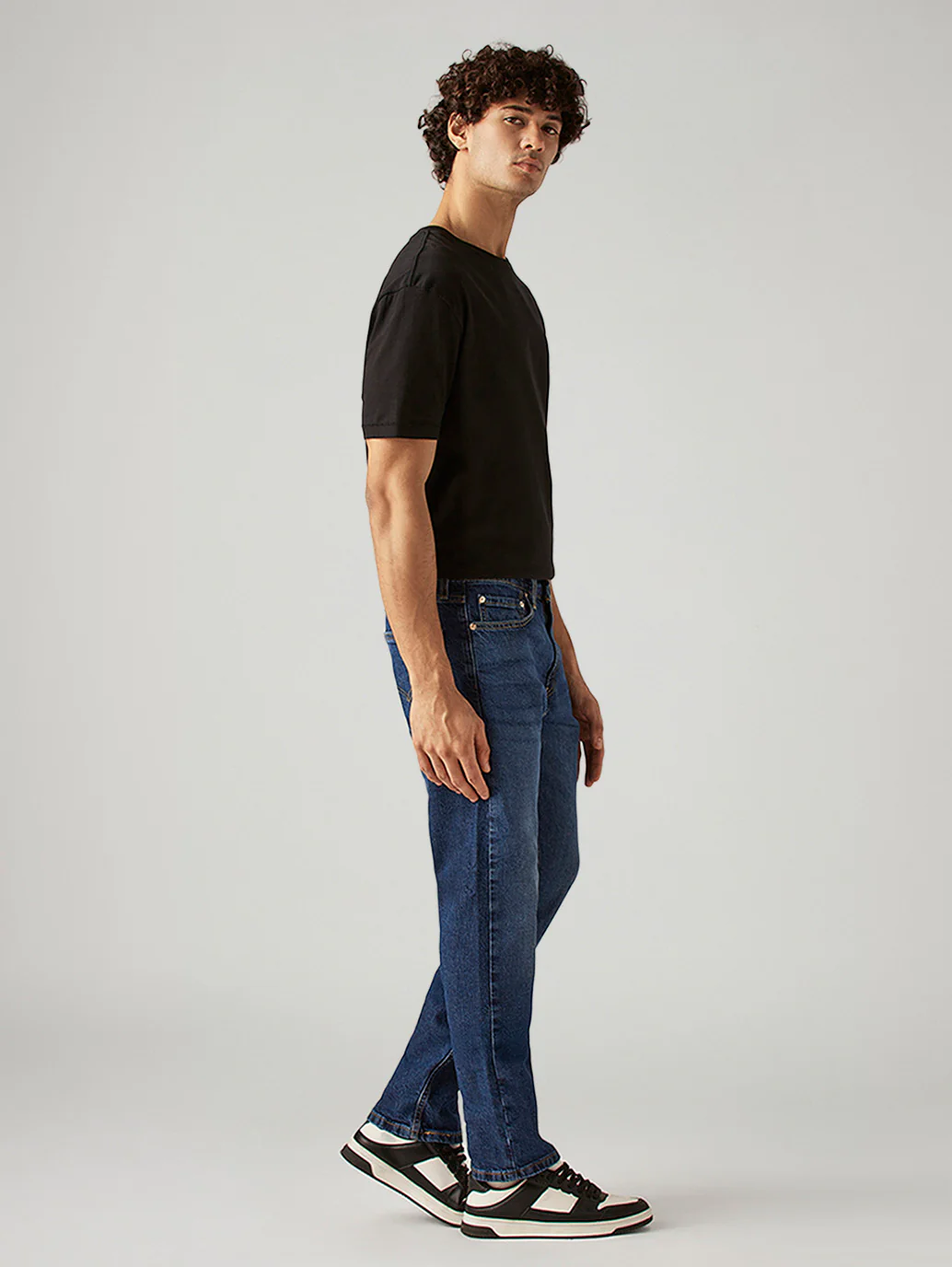 Men's 513 Blue Slim Straight Fit Mid Rise Jeans - Image 6