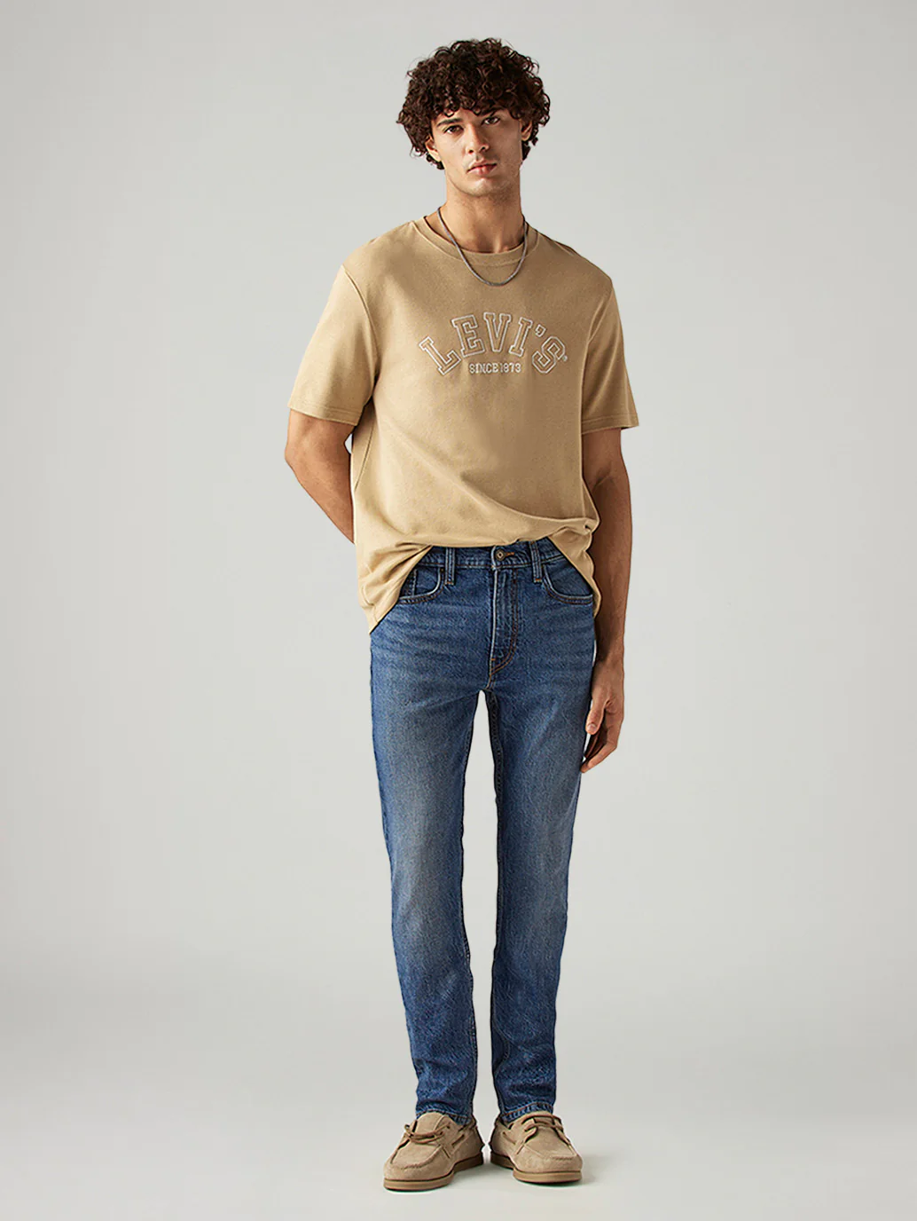 Men's 513 Blue Slim Straight Fit Mid Rise Jeans