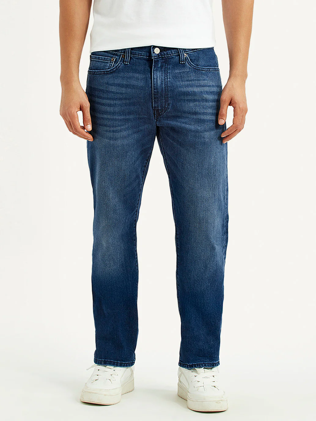 Men's 513 Blue Slim Straight Fit Mid Rise Jeans - Image 3