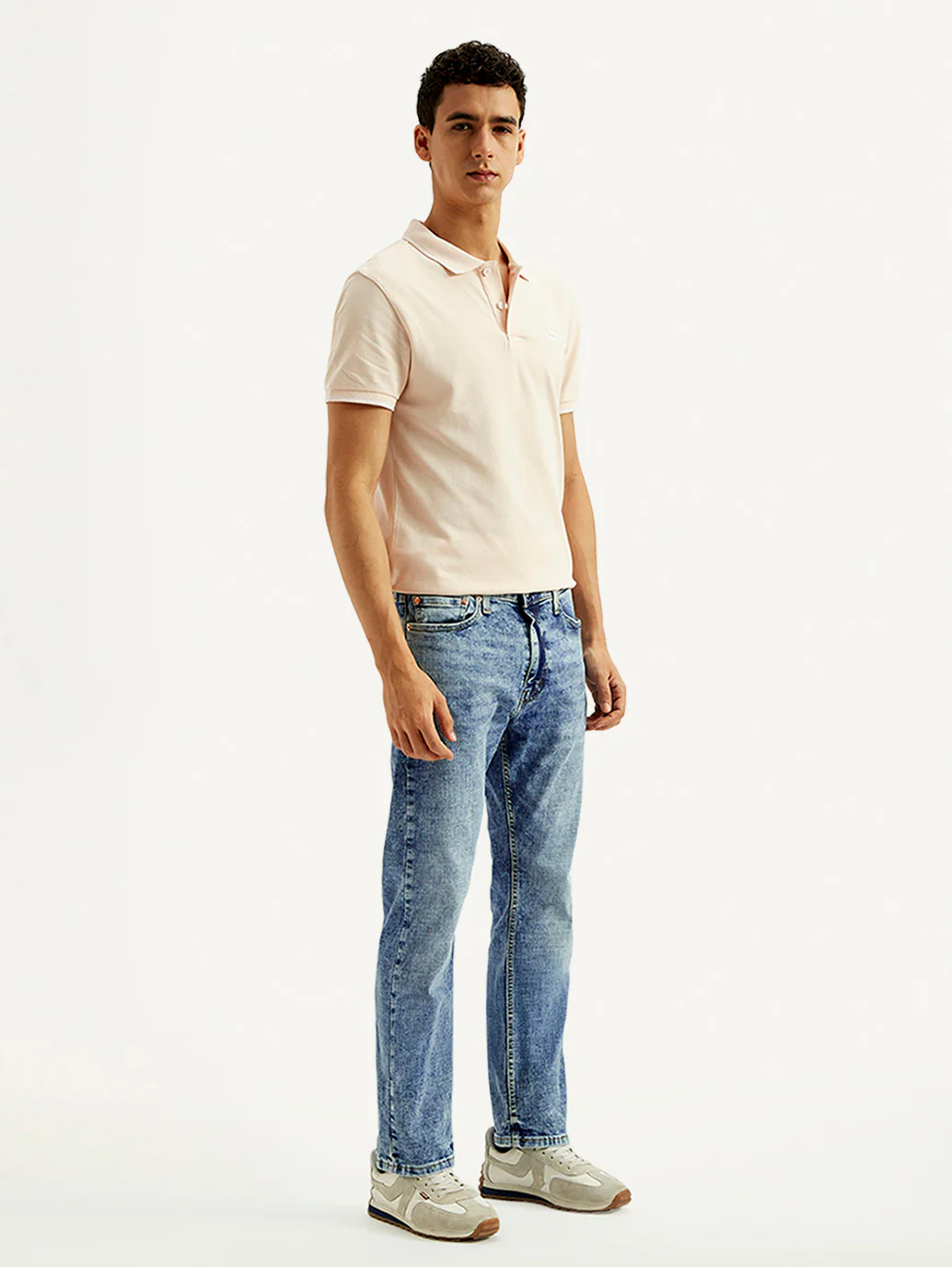 Men's 513 Blue Slim Straight Fit Mid Rise Jeans - Image 6