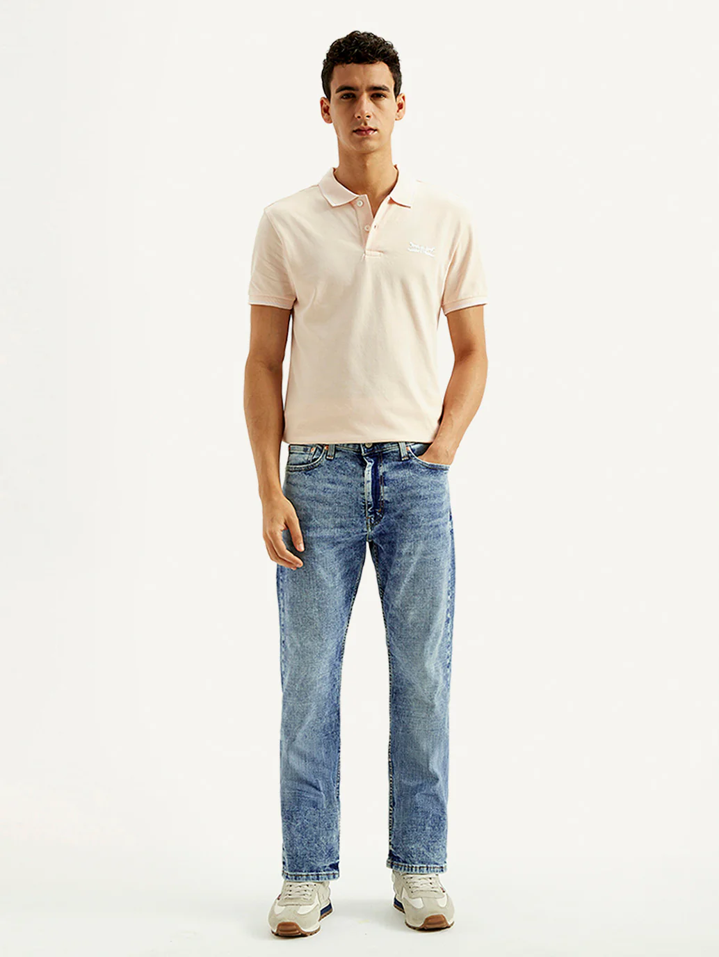 Men's 513 Blue Slim Straight Fit Mid Rise Jeans - Image 7