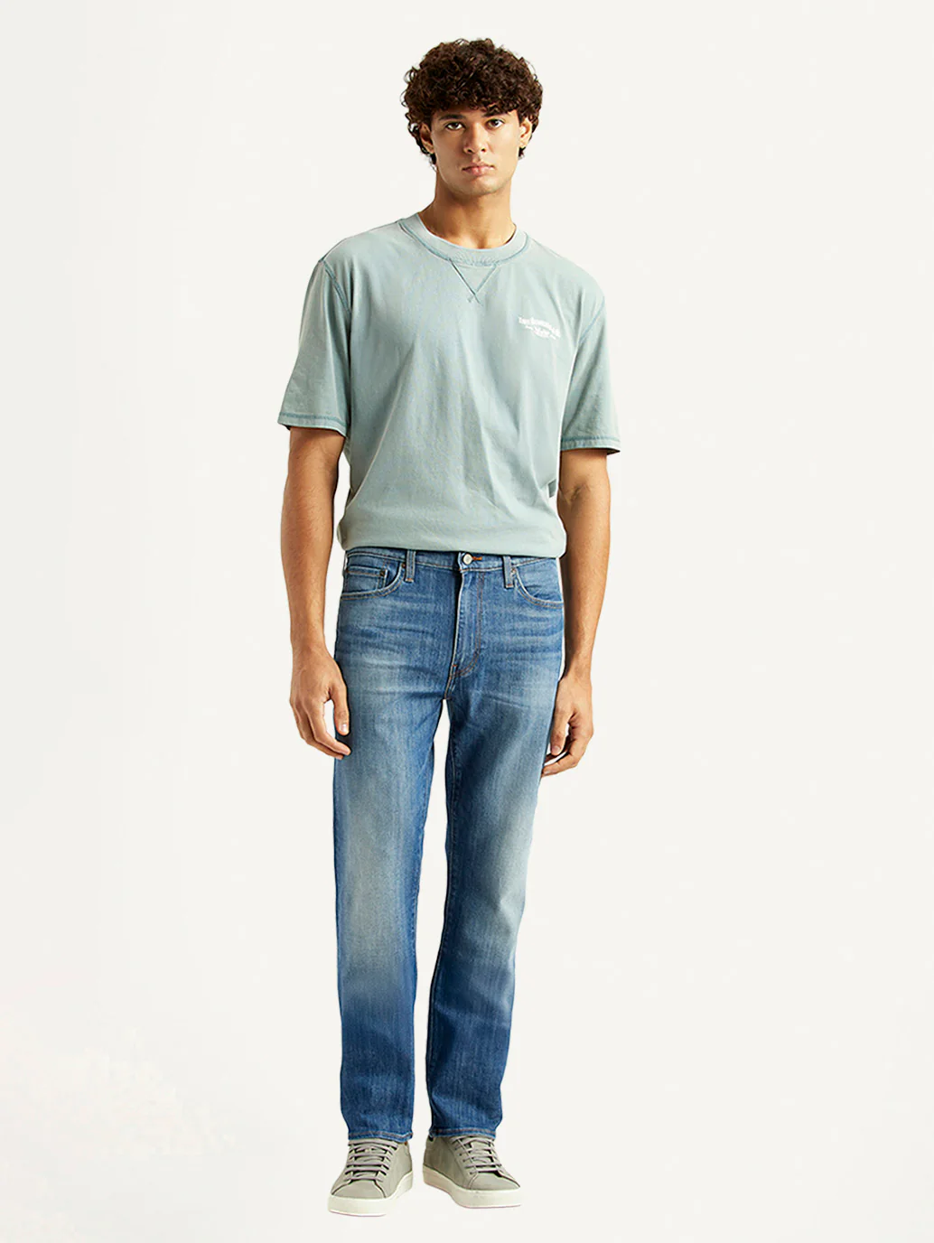 Men's 513 Blue Slim Straight Fit Mid Rise Selvedge Jeans - Image 2