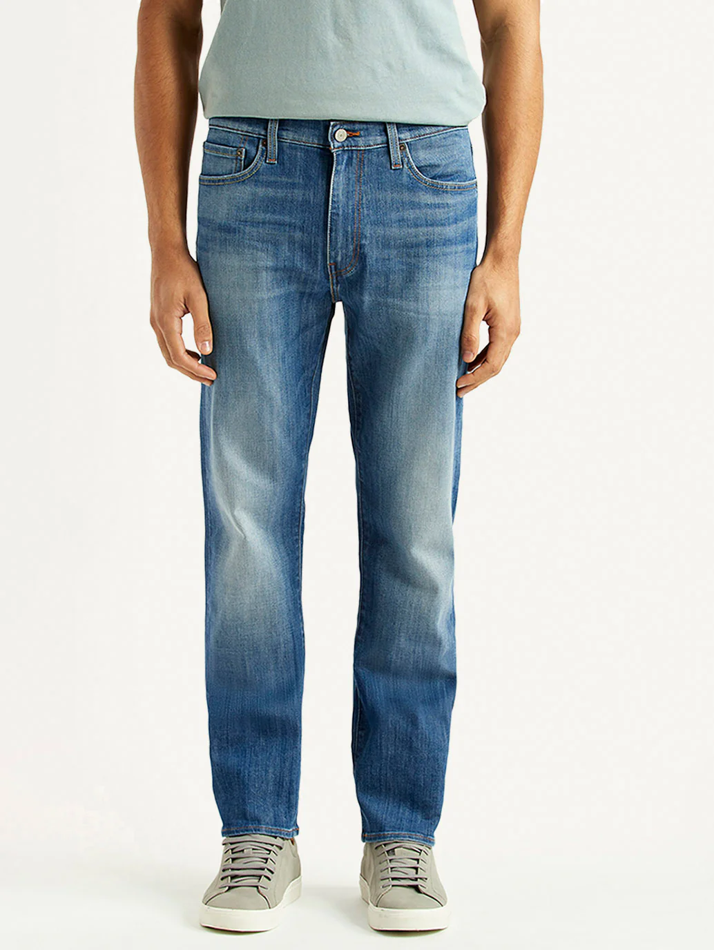 Men's 513 Blue Slim Straight Fit Mid Rise Selvedge Jeans - Image 3