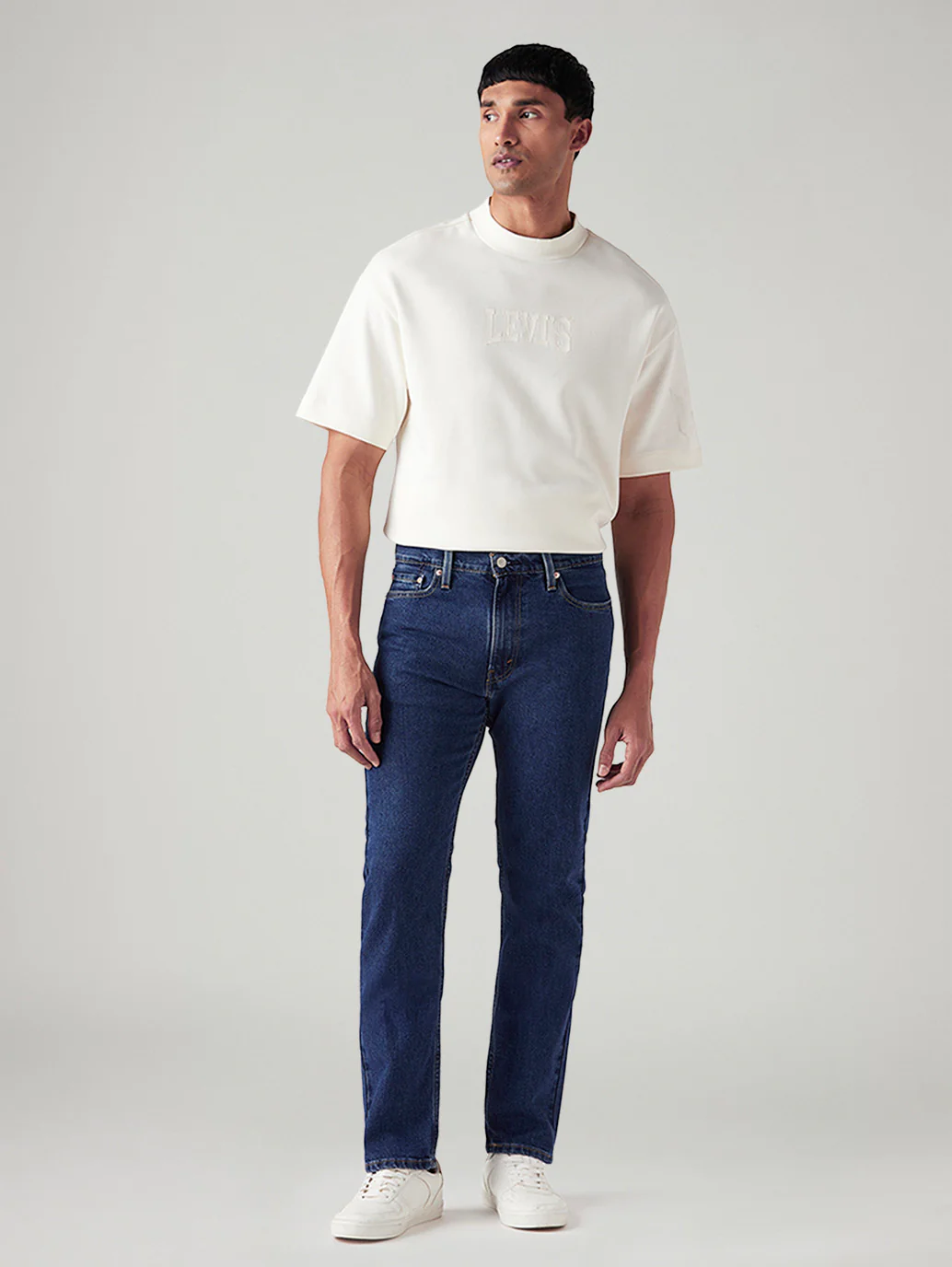 Men's 513 Blue Slim Straight Fit Mid Rise Jeans - Image 2