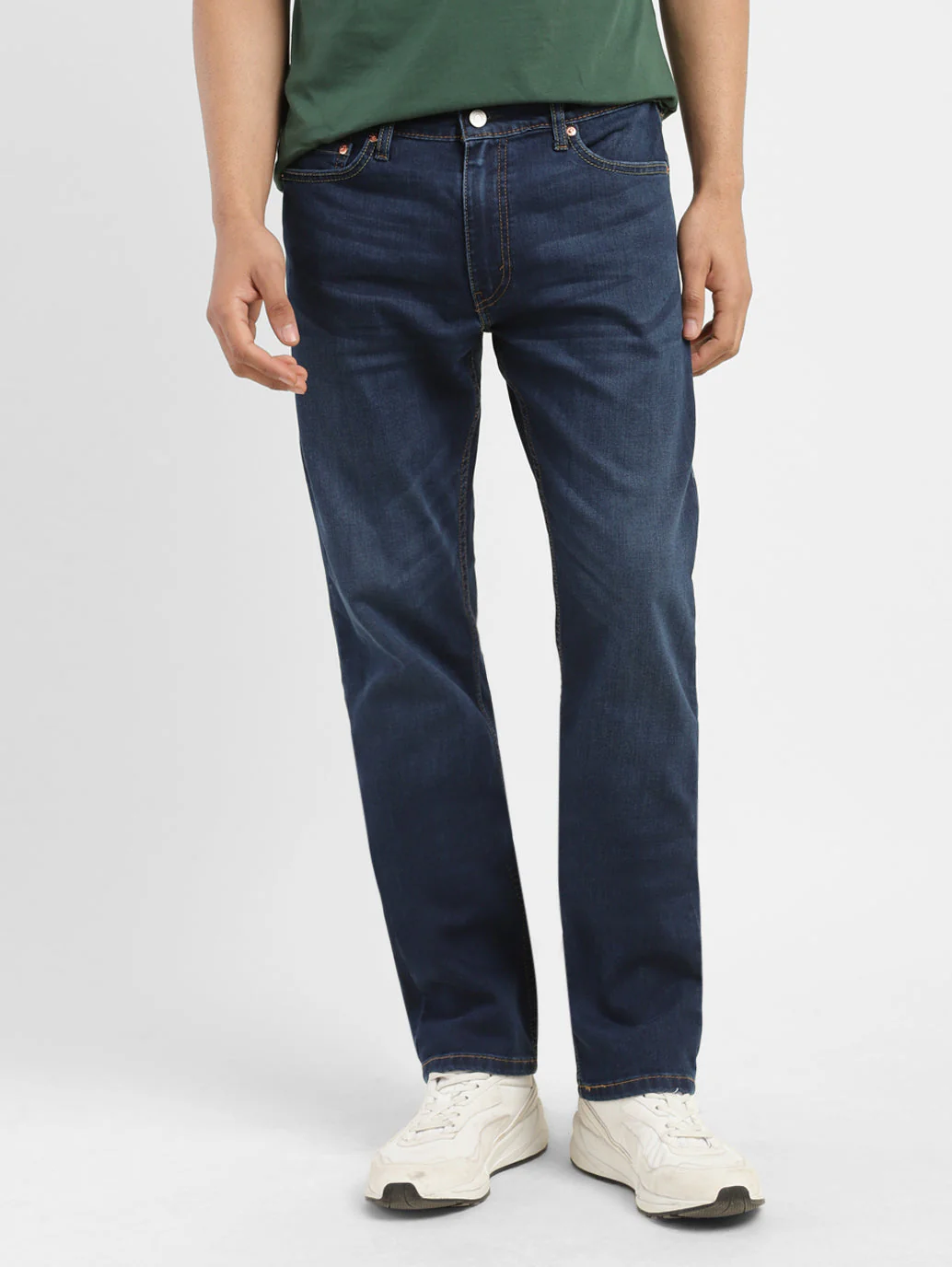 Men's 513 Blue Slim Straight Fit Mid Rise Jeans - Image 2