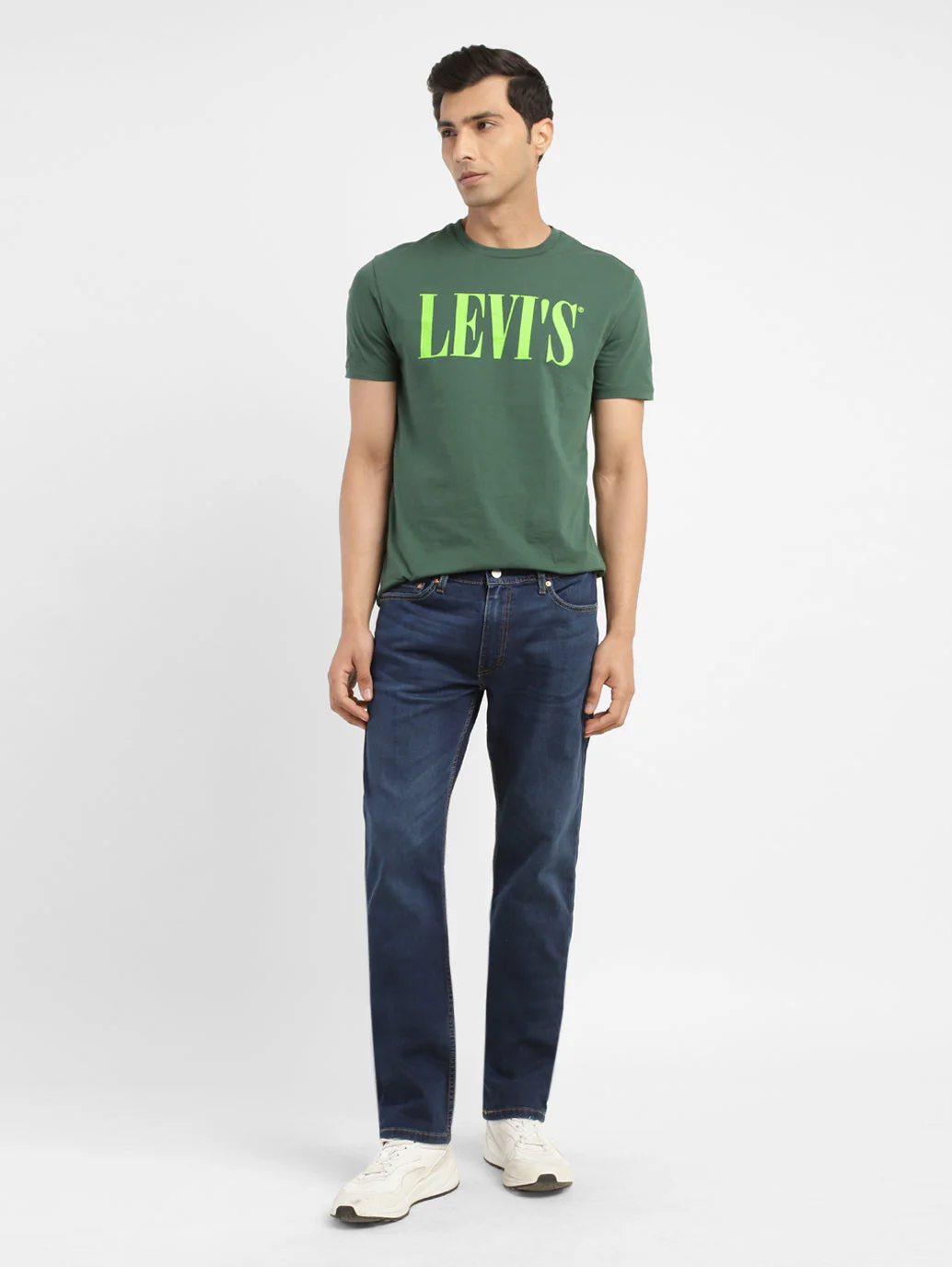 Men's 513 Blue Slim Straight Fit Mid Rise Jeans - Image 6