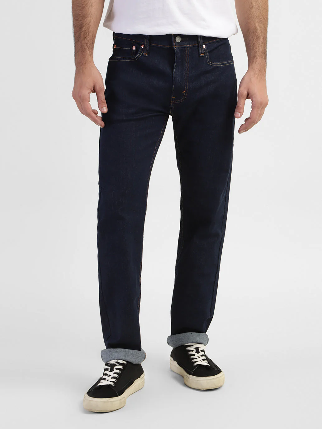 Men's 513 Blue Slim Straight Fit Mid Rise Jeans - Image 2