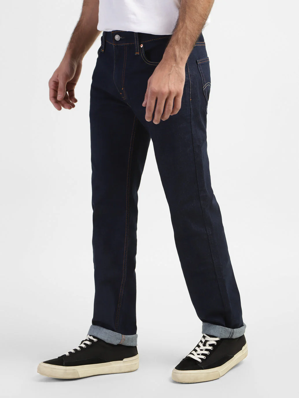Men's 513 Blue Slim Straight Fit Mid Rise Jeans - Image 5