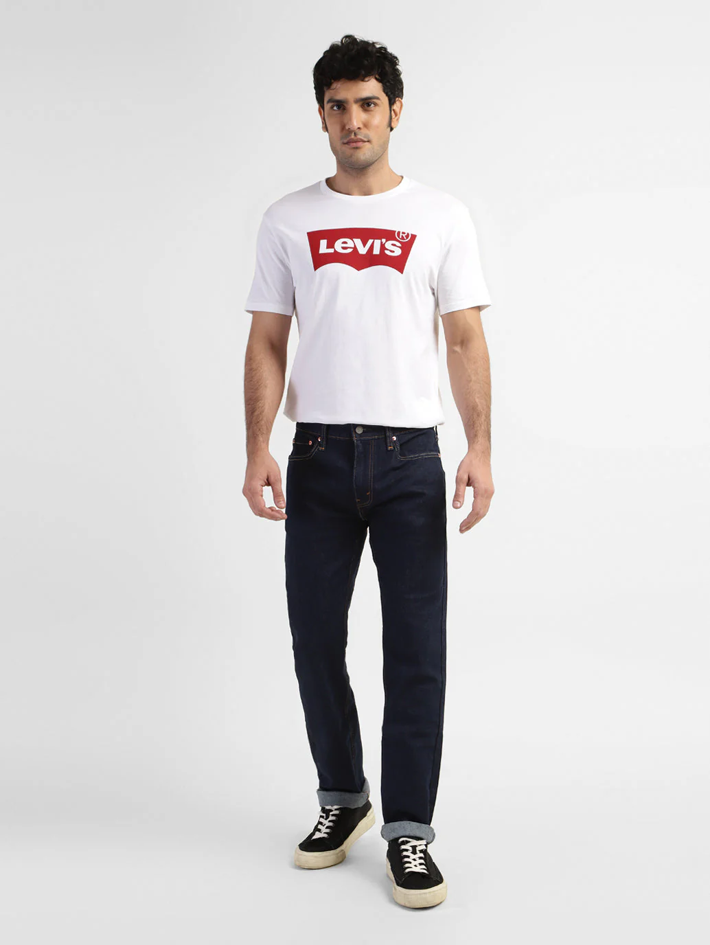 Men's 513 Blue Slim Straight Fit Mid Rise Jeans - Image 6