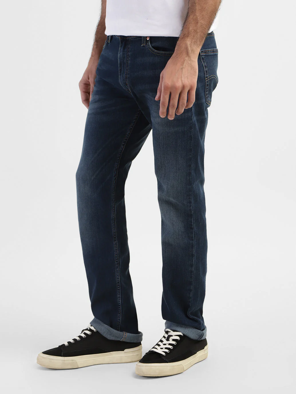 Men's 513 Blue Slim Straight Fit Mid Rise Jeans - Image 5