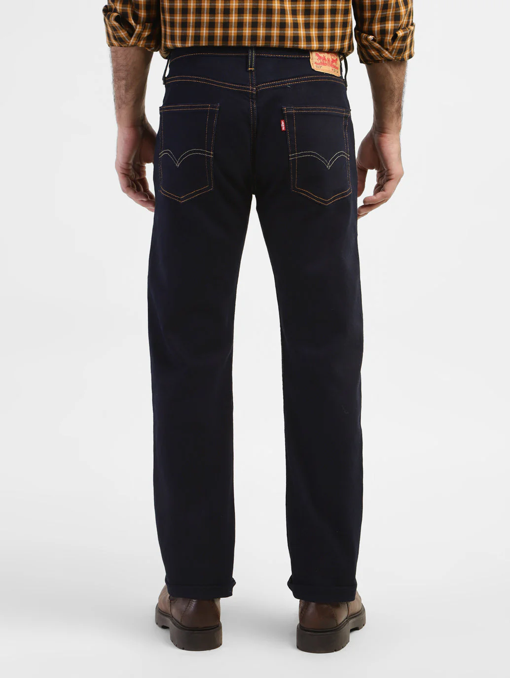 Men's 513 Navy Blue Slim Straight Fit Mid Rise Jeans - Image 3