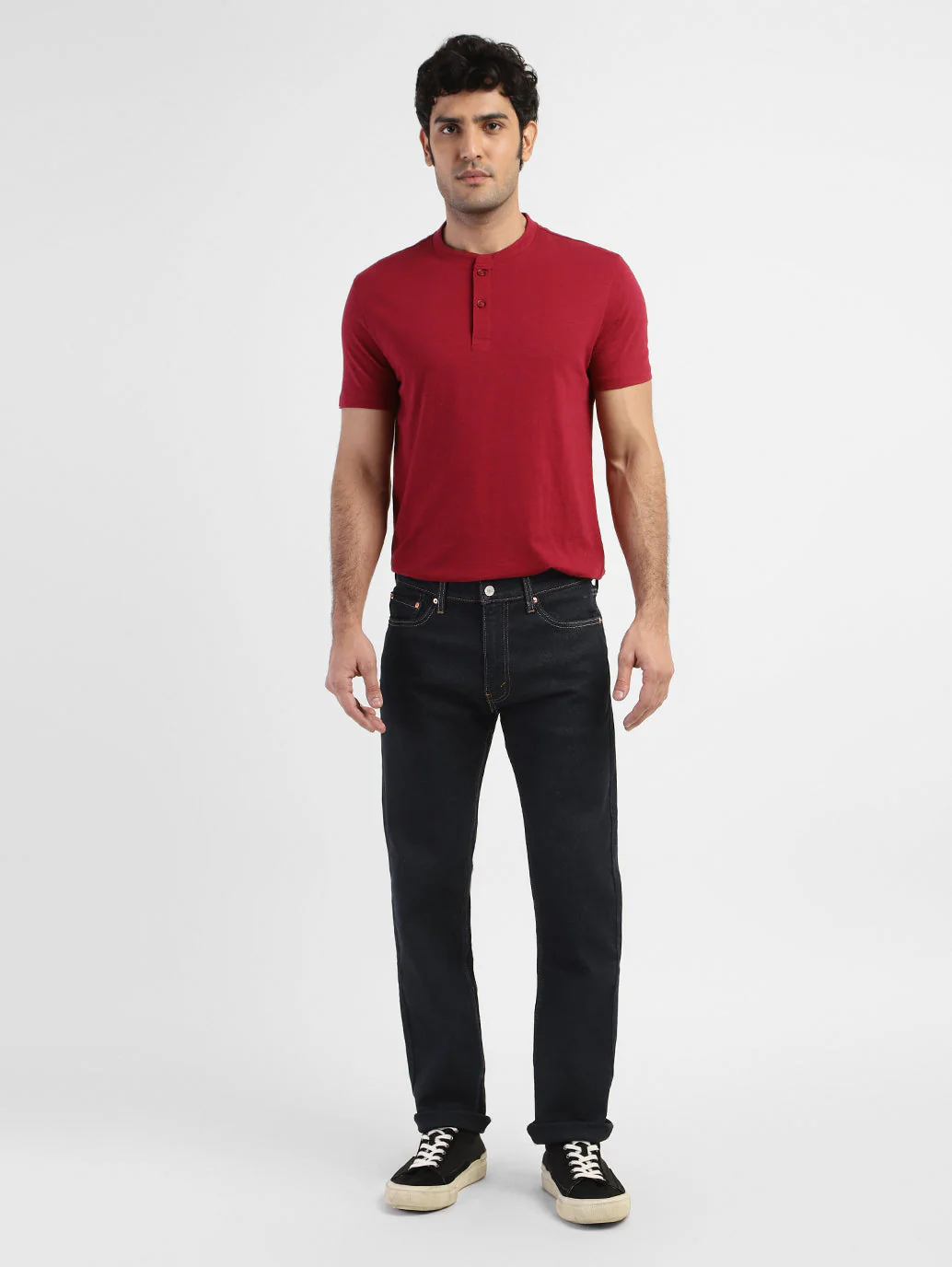 Men's 513 Navy Blue Slim Straight Fit Mid Rise Jeans - Image 6
