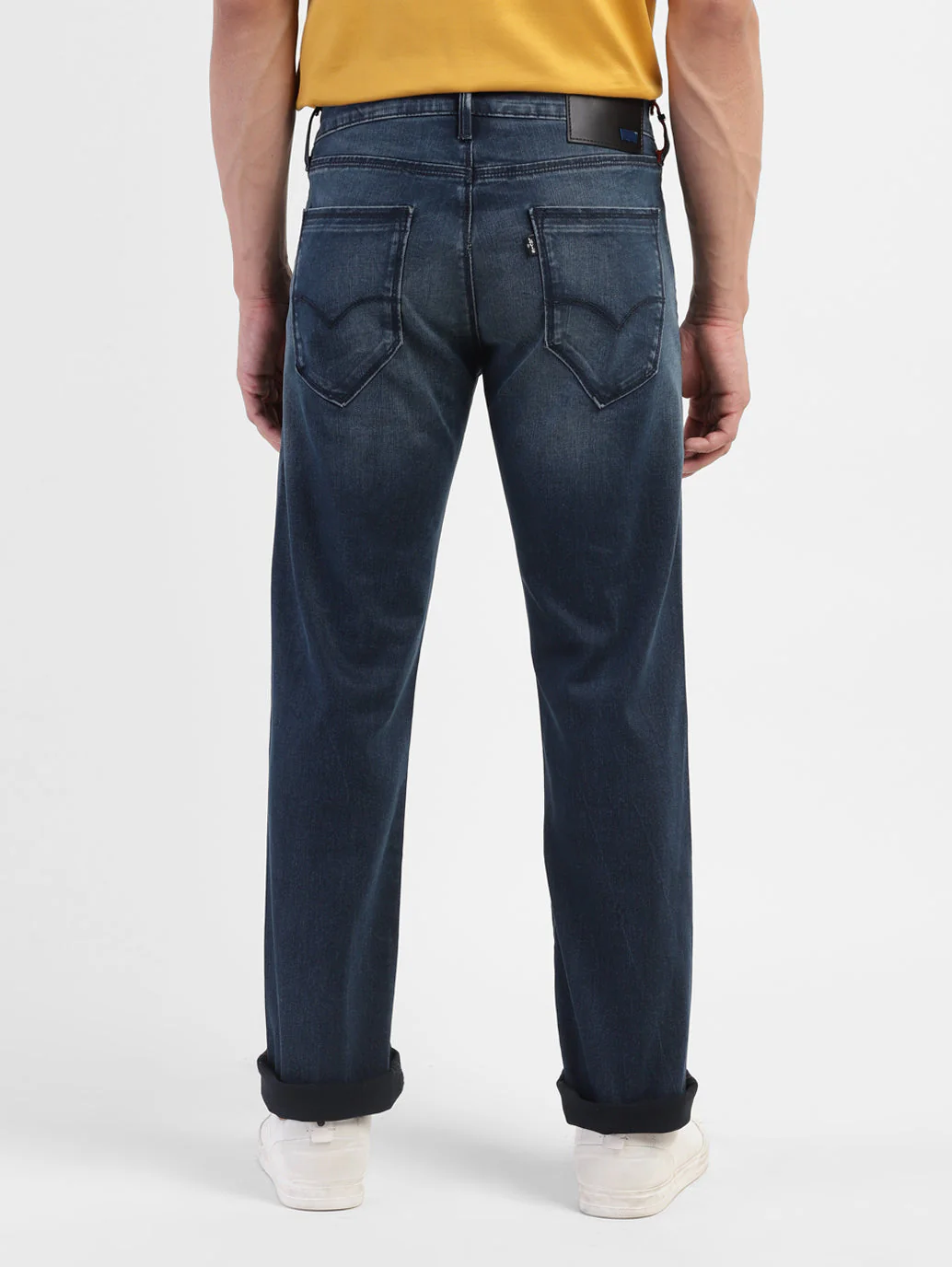 Men's Redloop 513 Blue Slim Straight Fit Mid Rise Jeans - Image 3