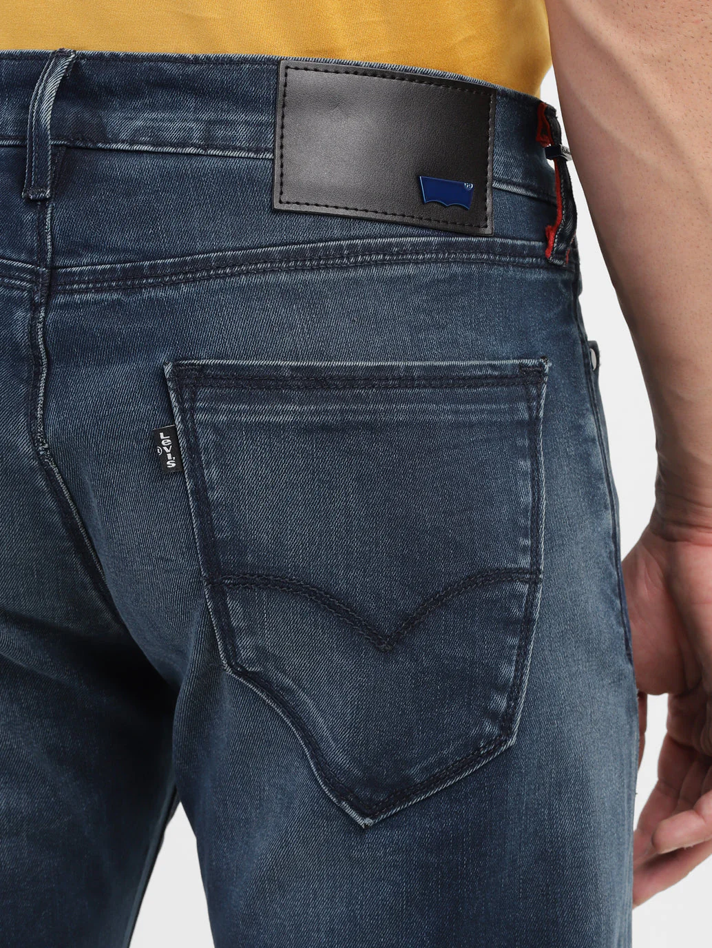 Men's Redloop 513 Blue Slim Straight Fit Mid Rise Jeans - Image 8