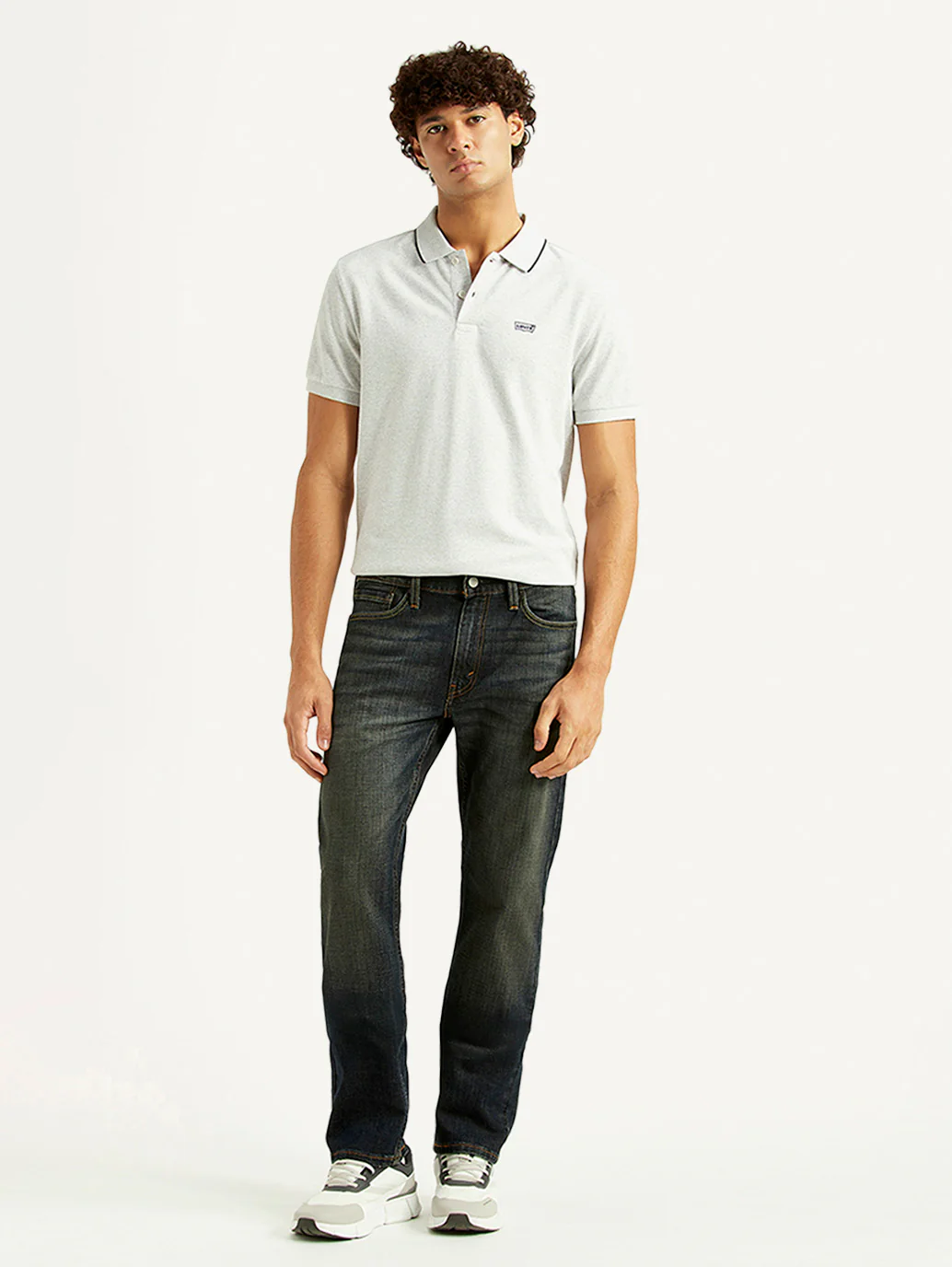 Men's 513 Charcoal Grey Slim Straight Fit Mid Rise Jeans - Image 2