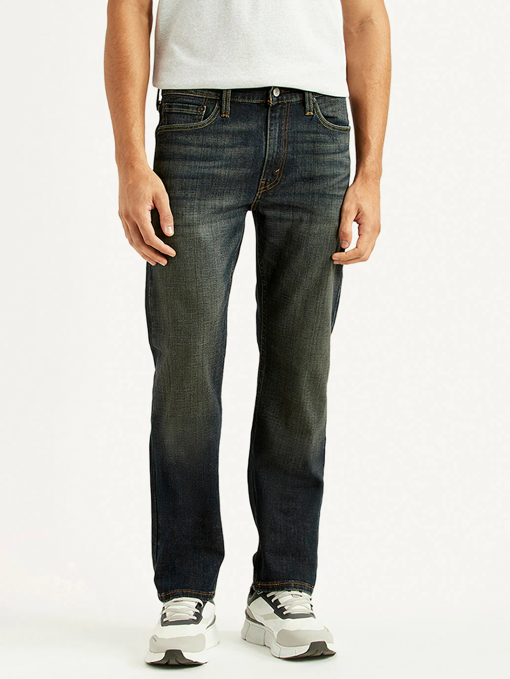 Men's 513 Charcoal Grey Slim Straight Fit Mid Rise Jeans - Image 3