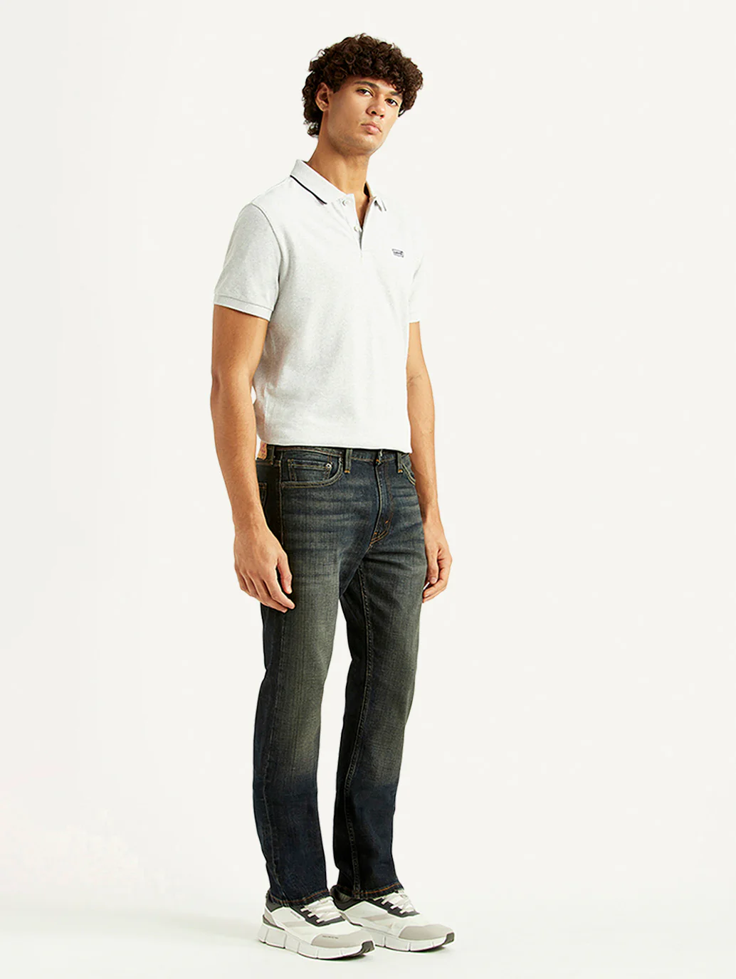 Men's 513 Charcoal Grey Slim Straight Fit Mid Rise Jeans - Image 7