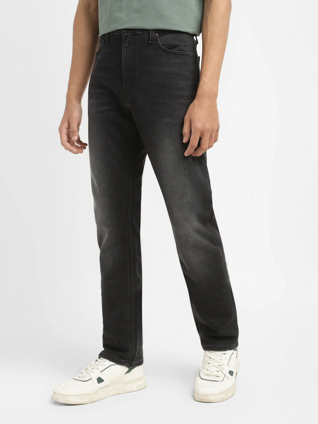 Men's 513 Dark Grey Slim Straight Fit Mid Rise Jeans - Image 6