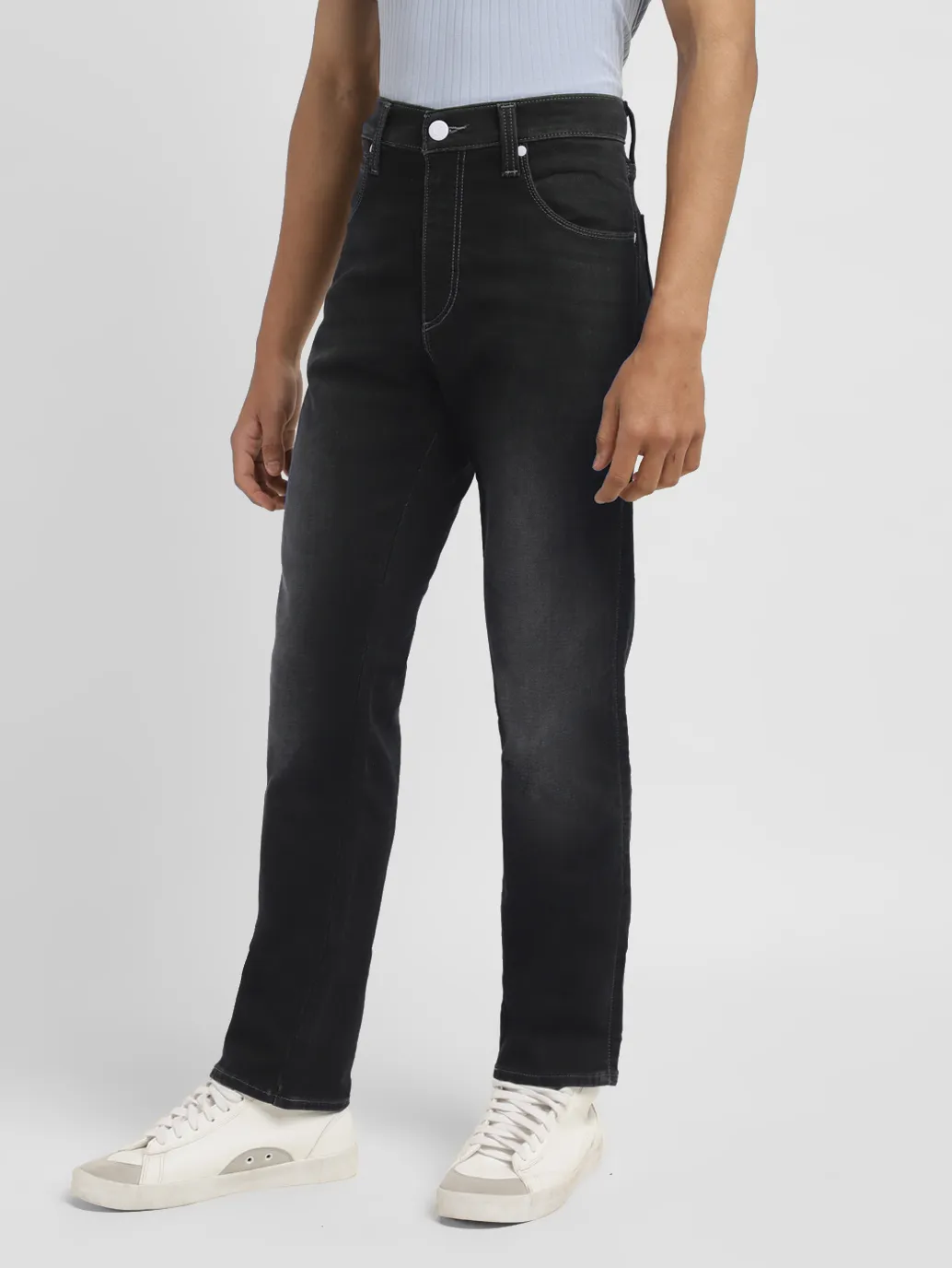 Men's 513 Grey Slim Straight Fit Mid Rise Jeans - Image 5