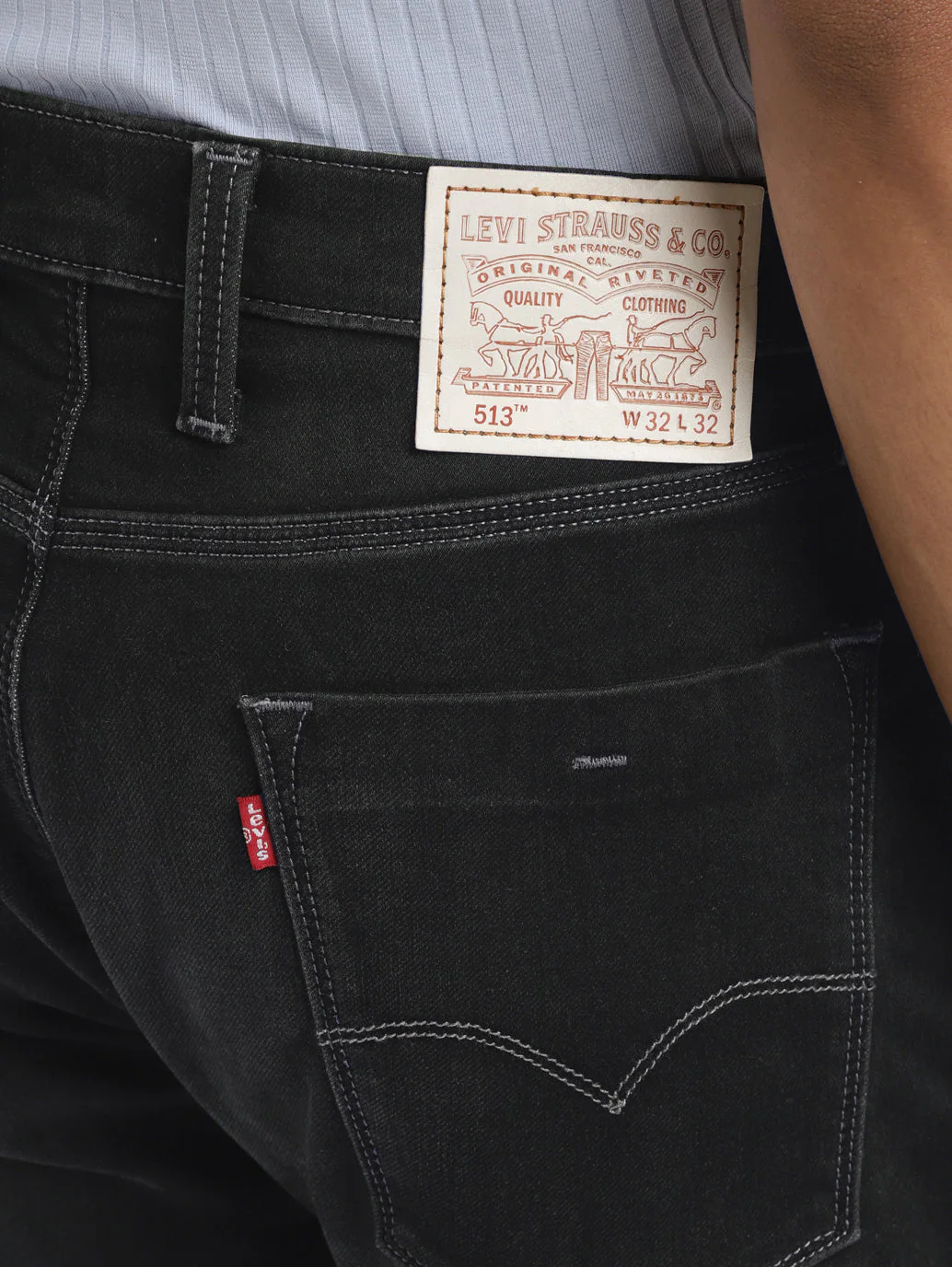 Men's 513 Grey Slim Straight Fit Mid Rise Jeans - Image 6