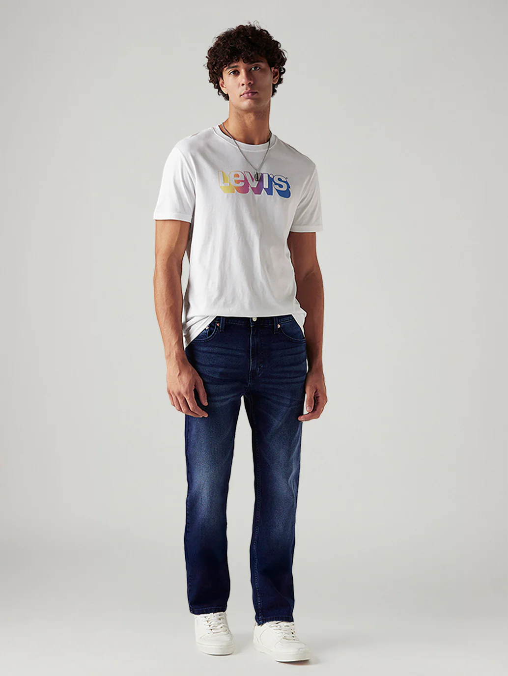 Men's 513 Dark Blue Slim Straight Fit Mid Rise Jeans