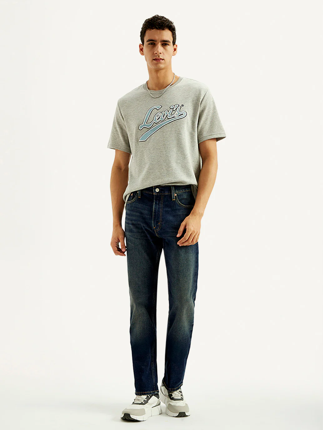Men's 513 Dark Blue Slim Straight Fit Mid Rise Jeans