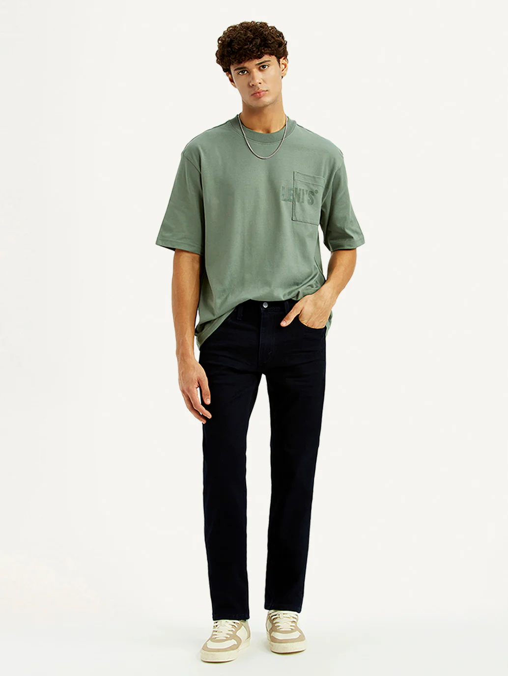 Men's 513 Dark Blue Slim Straight Fit Mid Rise Jeans